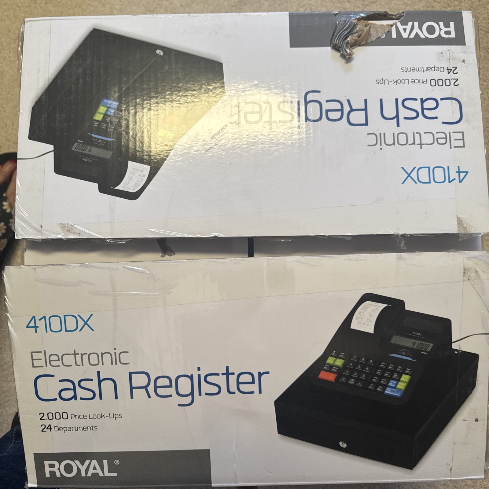 Royal 410DX Electronic Cash Register Black 89214G Sealed NEW Thermal Recipts