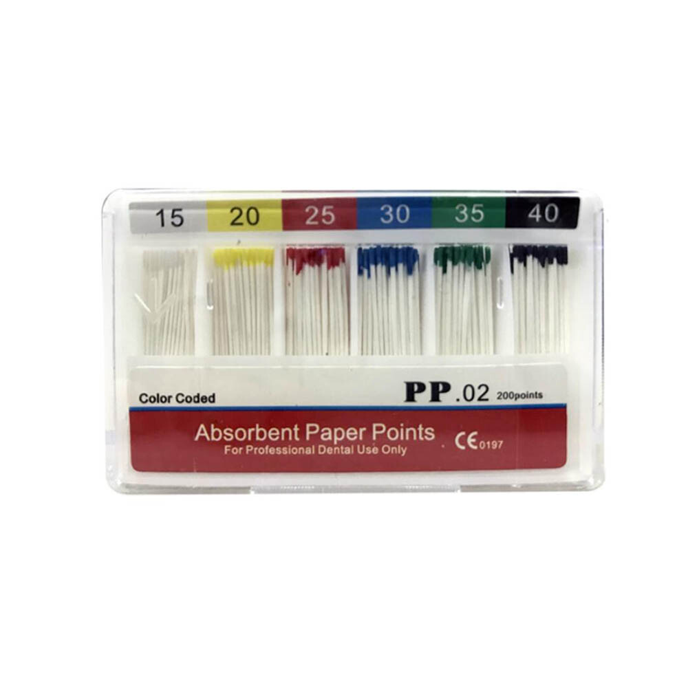 10 Packs Bomaoer Dental Endo Gutta Percha Points 0.02/0.04/0.06 Taper 15#-40#