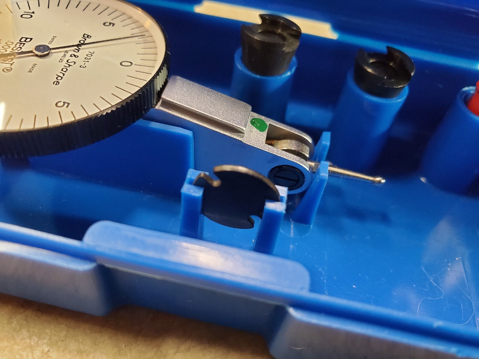 Brown & Sharpe BesTest Dial Test Indicator, Set 599-7031-6, 0.030 Range, 0.0005