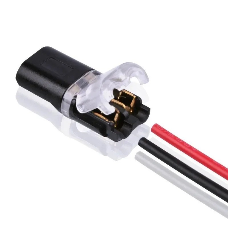 50 pcs Double-Wire Plug-in Connector, Cable Clamp with Locking Buckle, AWG 18-22