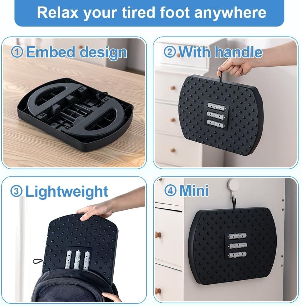 Under Desk Footrest, Foot Rest for Under Desk at Work, Ergonomic Foot Stool