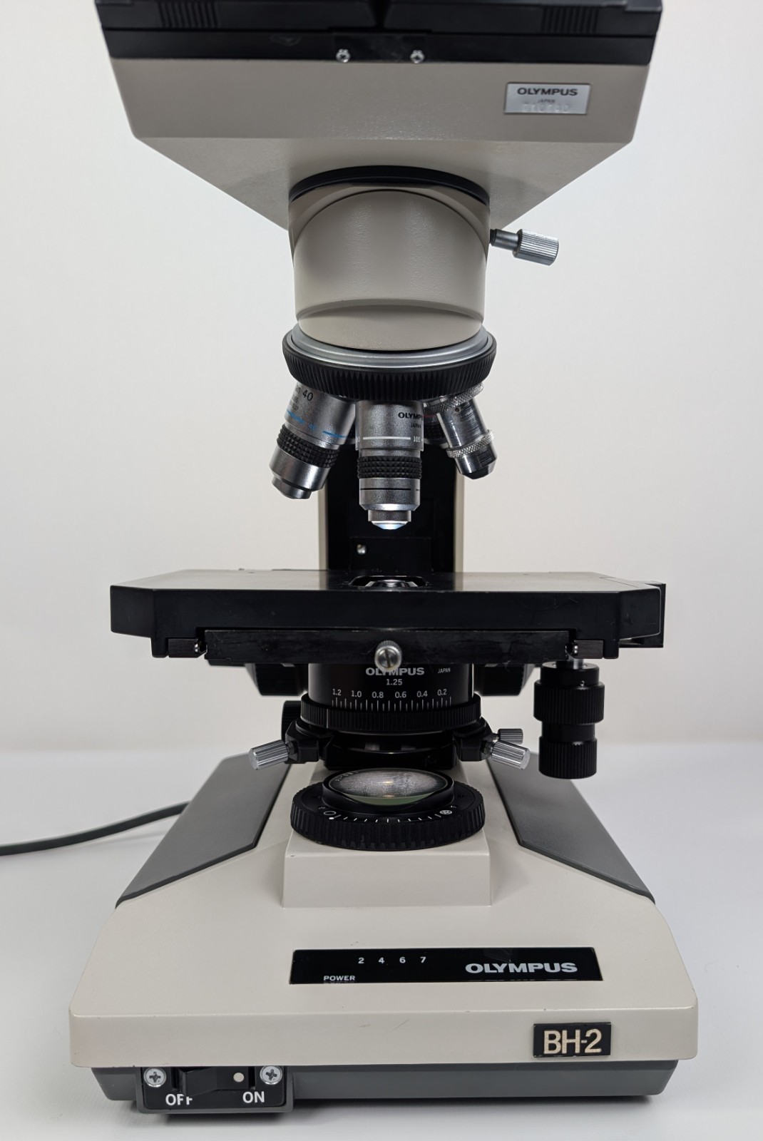 Olympus BH-2 Microscope 4x 10x 40x 100x Oil w/ WHK 10x/20 – Tested