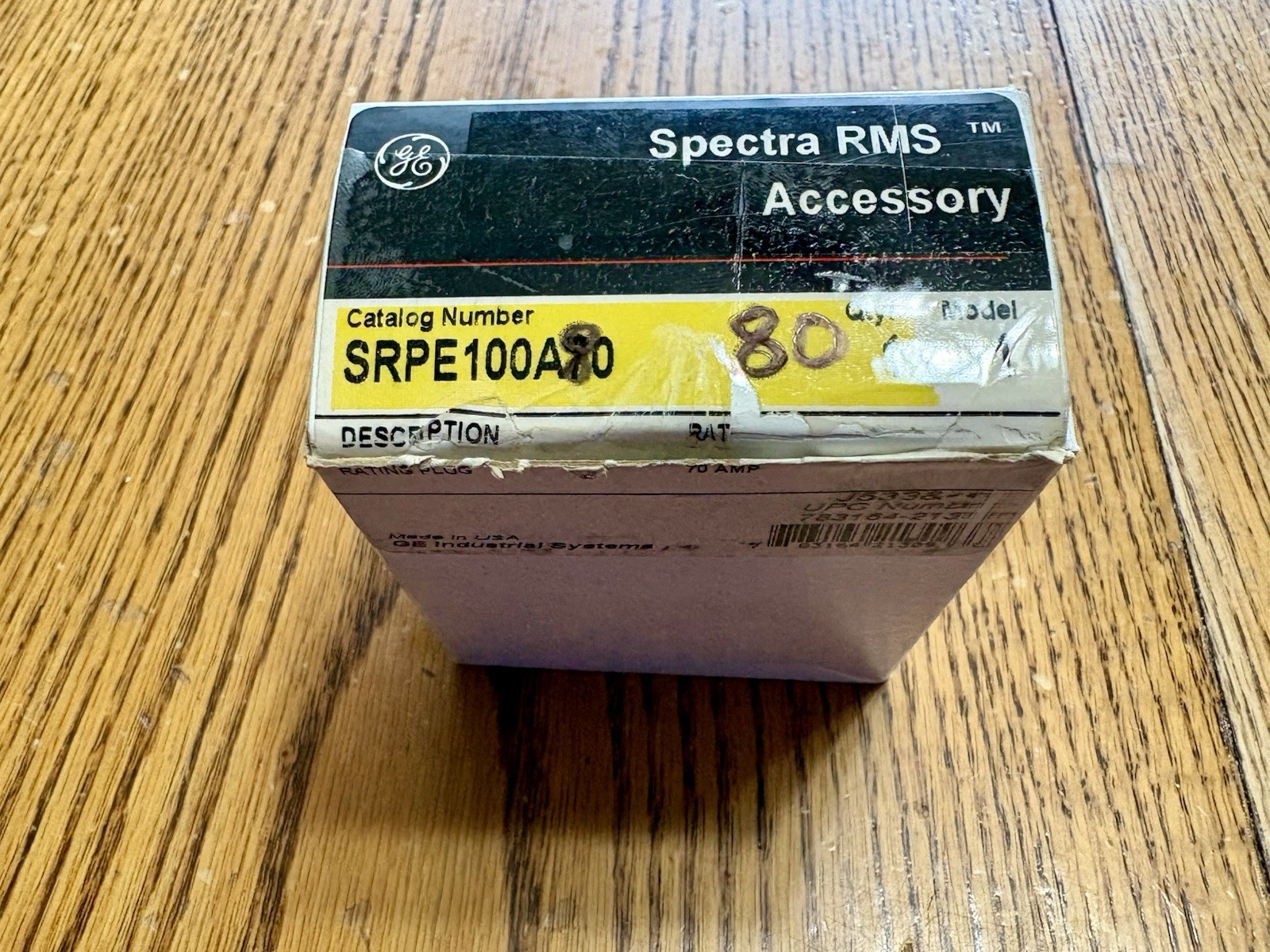GE SPECTRA RMS RATING PLUG SRPE100A80 for 100A Sensor on SEDA, SEHA, SELA, SEPA