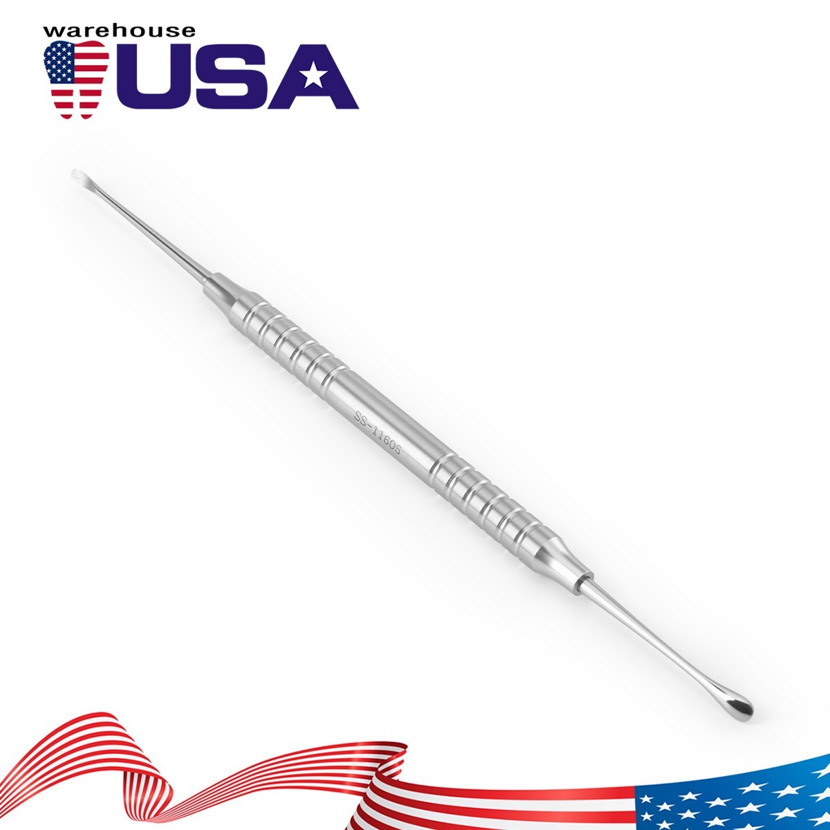 Dental Spoon Excavator Restorative Alveolar Socket Curette Double Ended