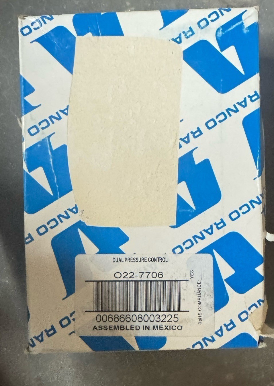 Ranco 022-7706 Dual Function Pressure Refrigeration Control O22-7706
