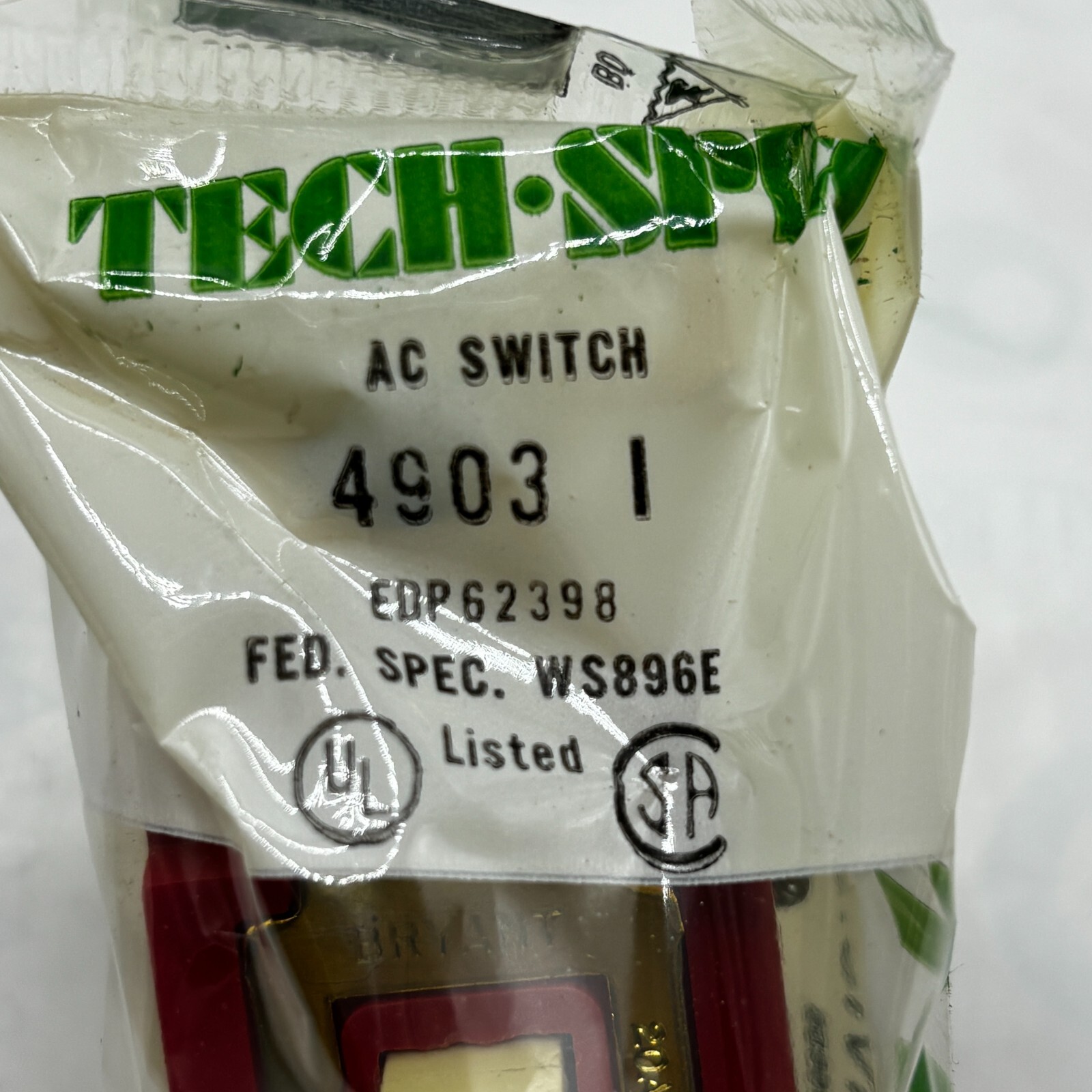 Bryant 4903-I Nylon Toggle Back And Side Wired 20A 120-277VAC BOX OF 10 ⭐