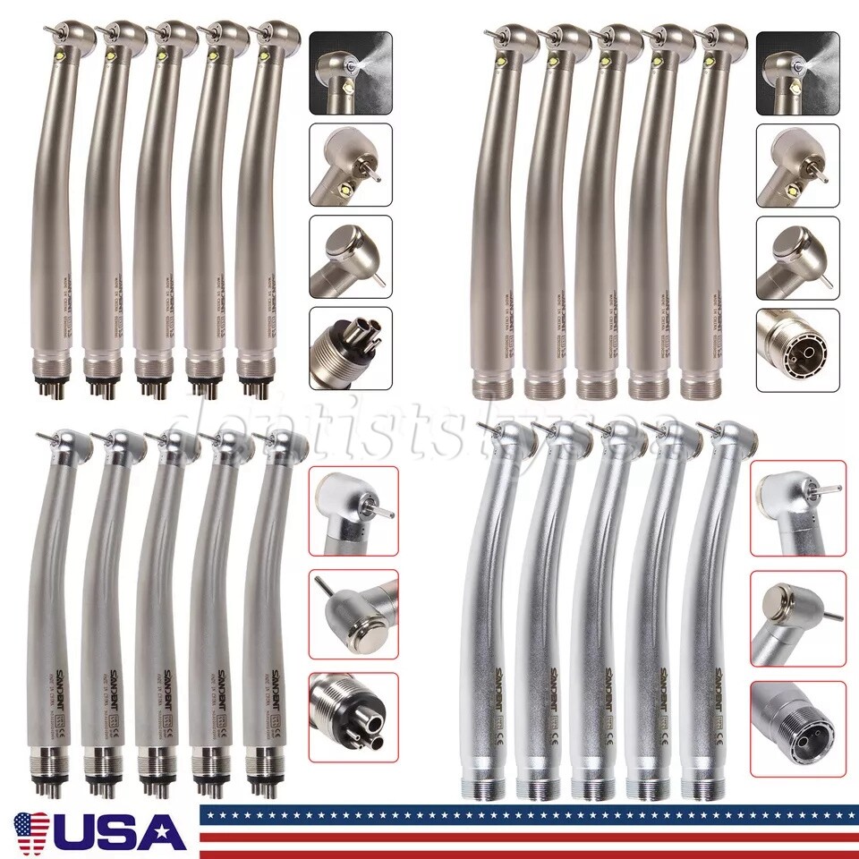 SANDENT Dental LED E-generator / No-LED High Speed Turbine Handpiece 2Hole/4Hole