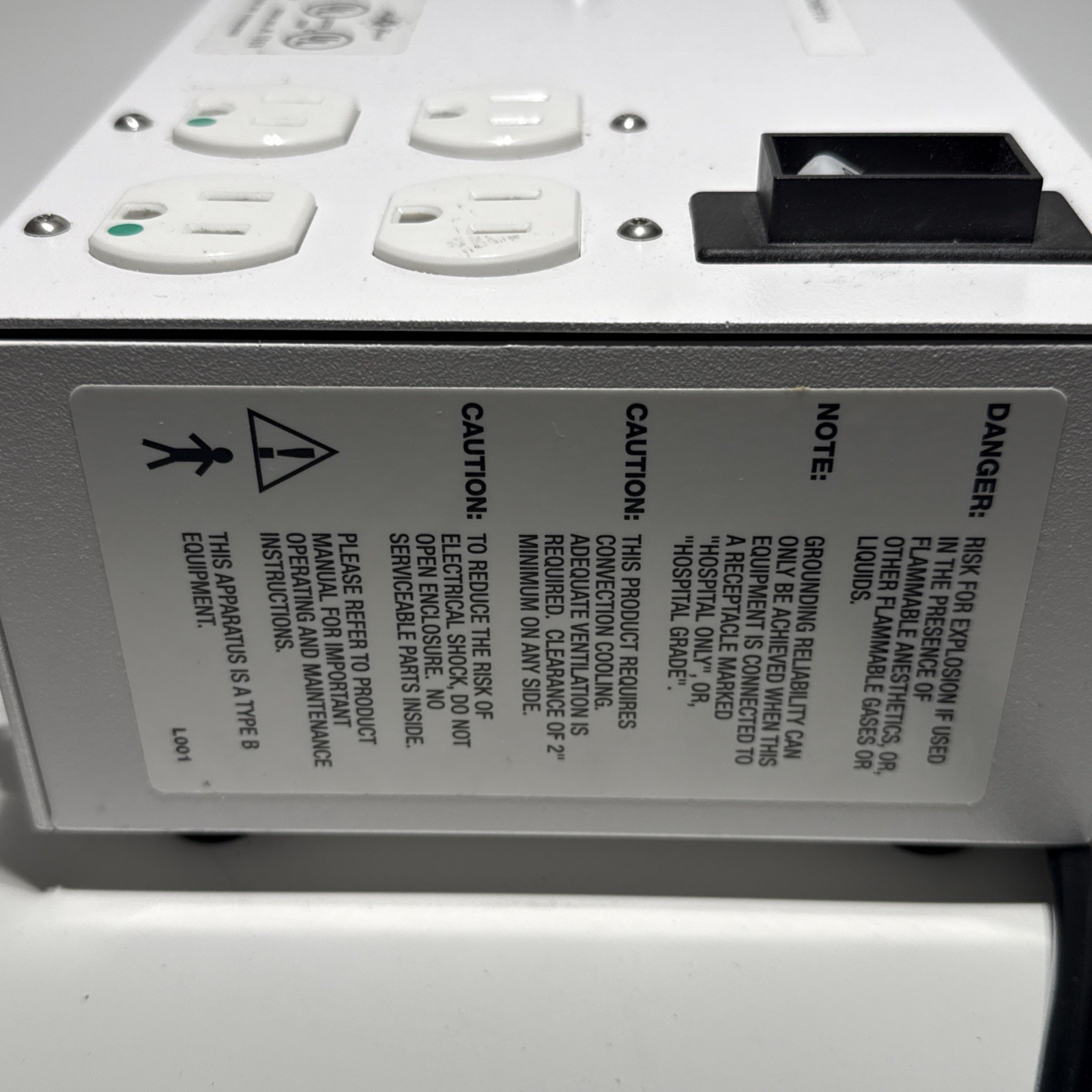 Toroid Medical Grade Isolation Transformer ISB-060A 4 Outputs 120V