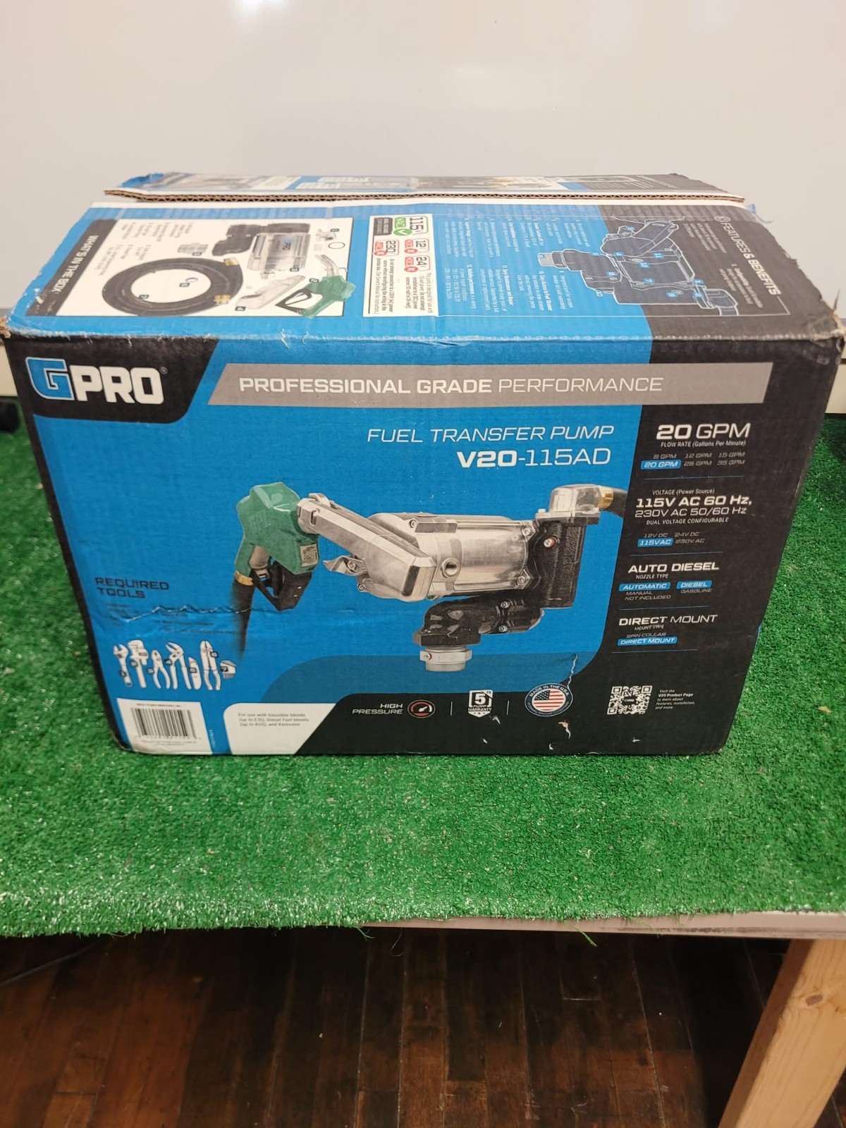 NEW GPI/GPRO 20 GPM 115V PROFESSIONAL Fuel Transfer Pump- BRAND NEW # V20-115AD