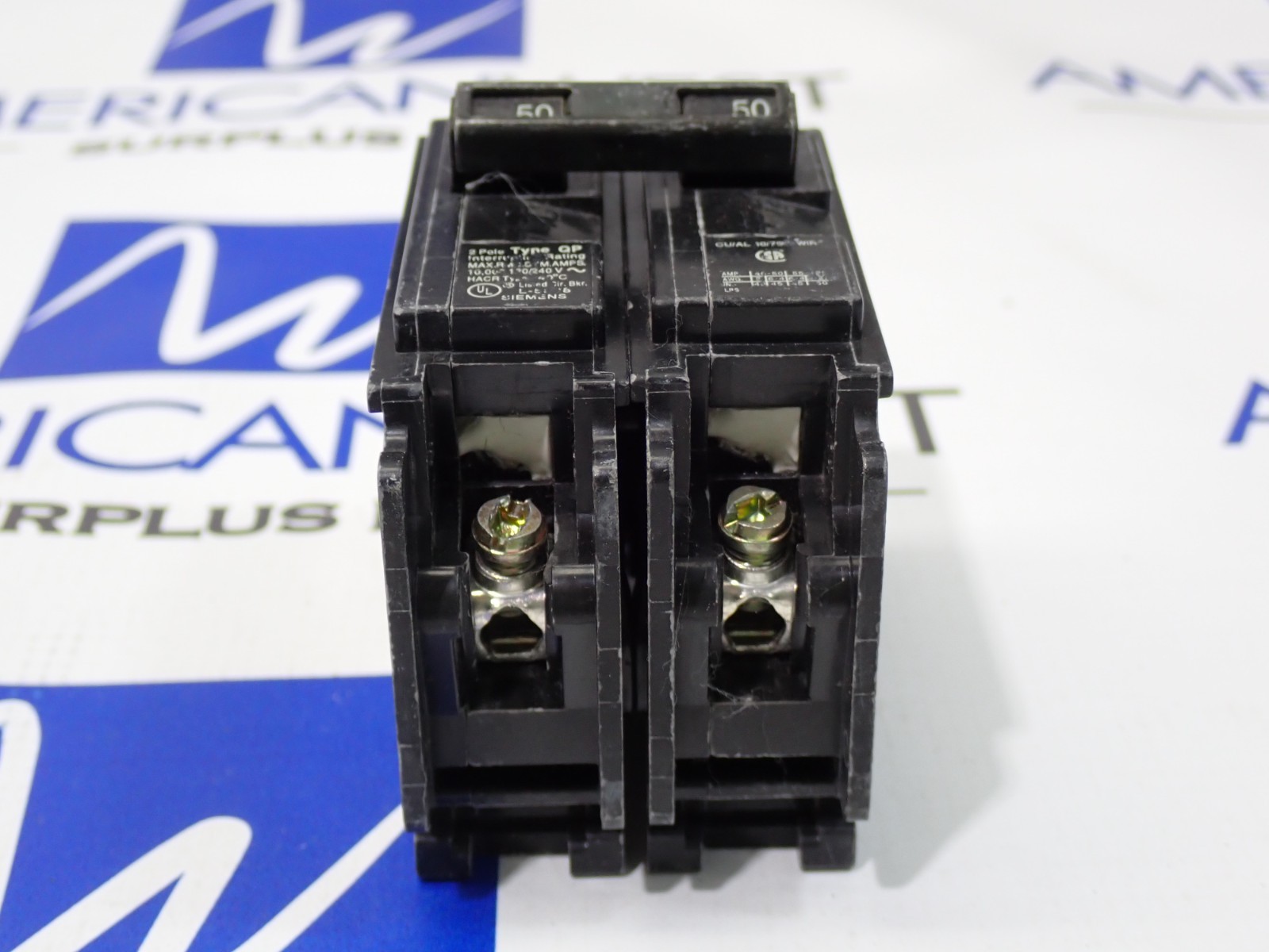 Siemens Q250 2 Pole 50 Amp 120/240 Volt Plug On Circuit Breaker Tested