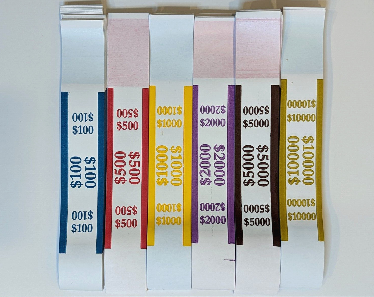 600 SELF SEALING CURRENCY STRAPS MONEY BILL BANDS STRAP -Free Shipping