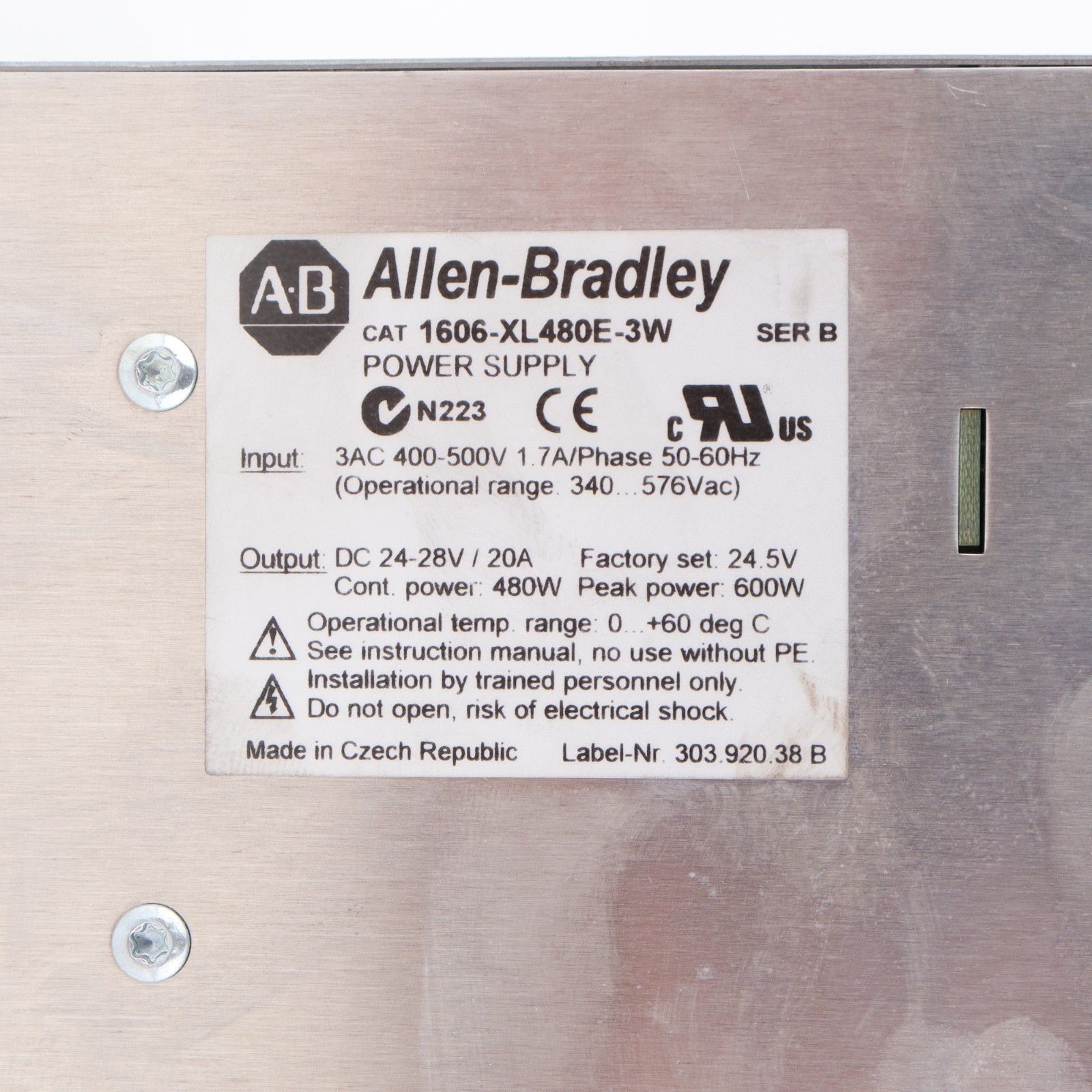 1606-XL480E-3W Power Supply Ser B 1606-XL