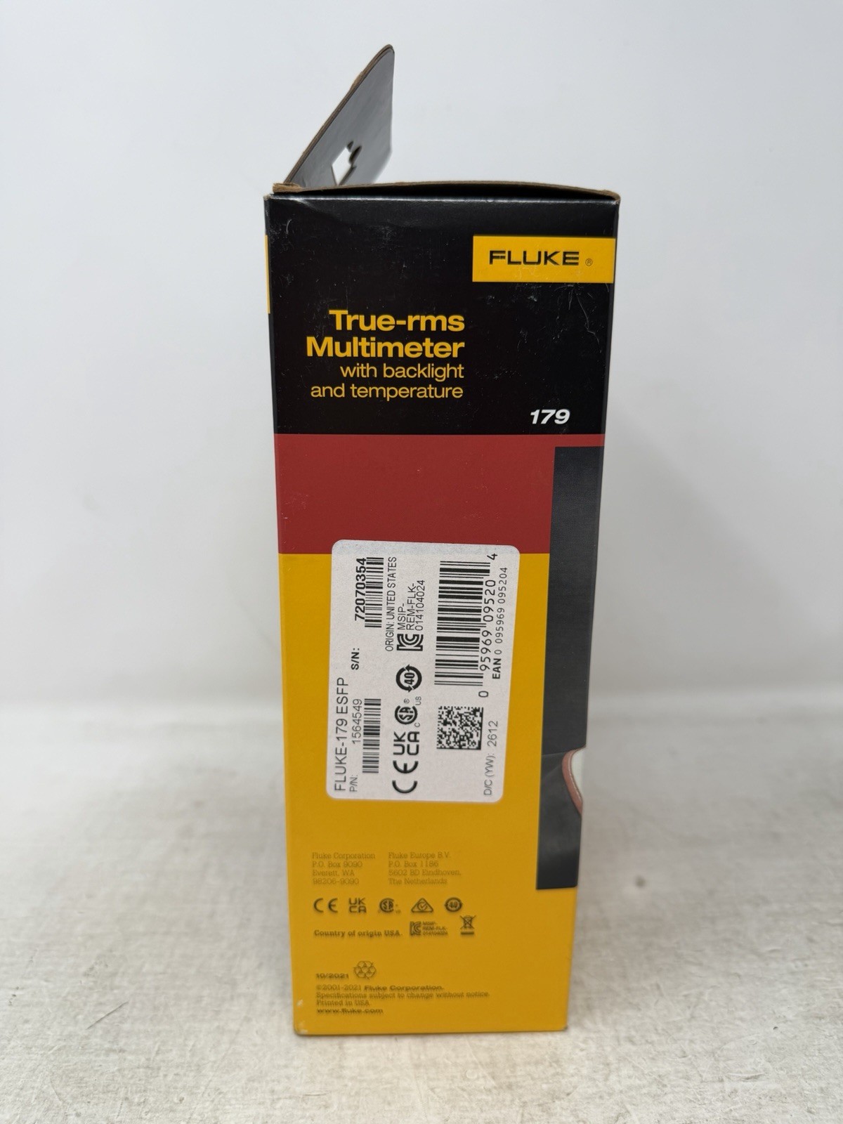Fluke 179-ESFP True RMS Multimeter with Backlight and Temp, New in Box