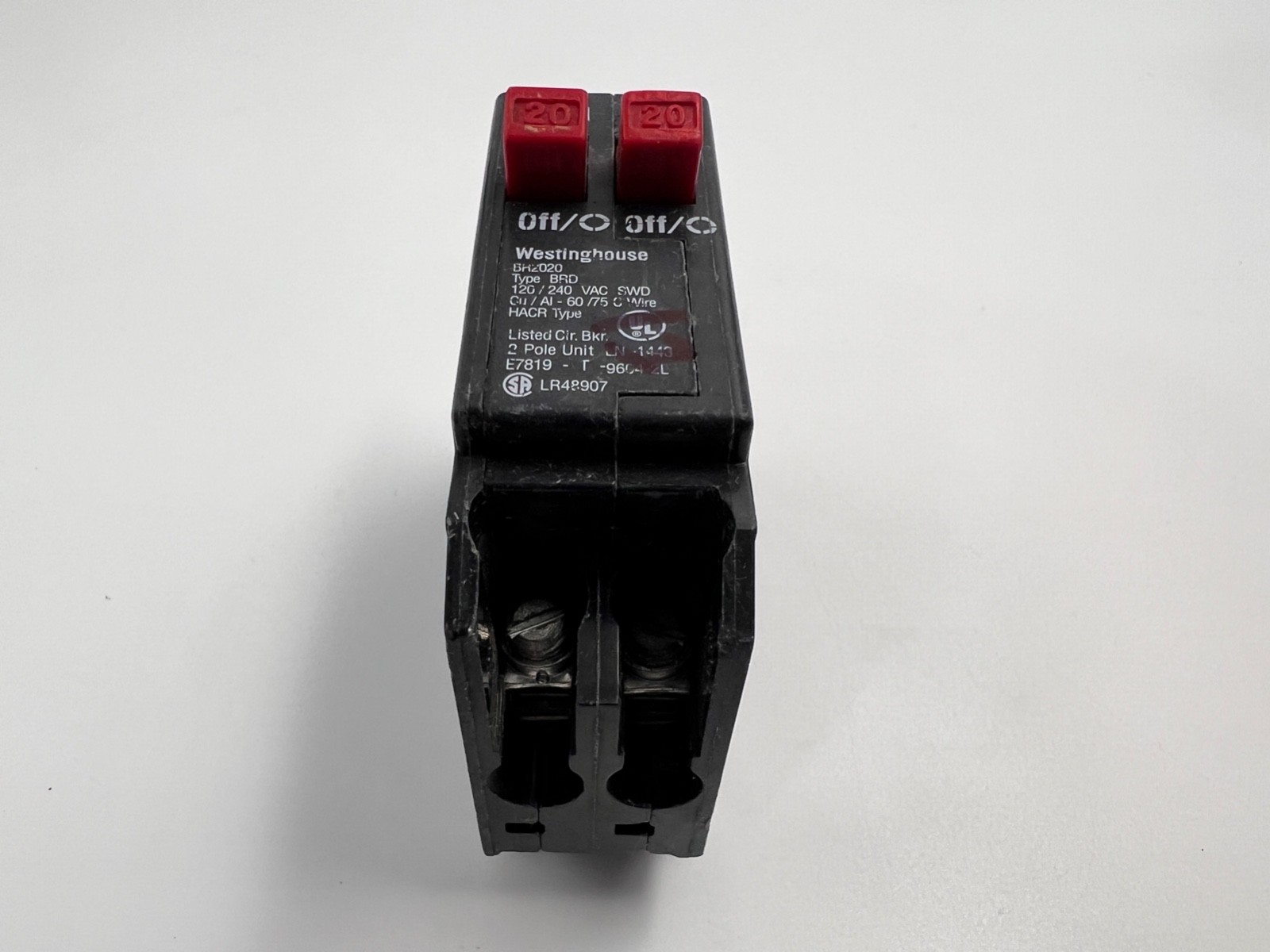 Westinghouse BR 2020 Circuit Breaker 20A 2 Pole BR2020