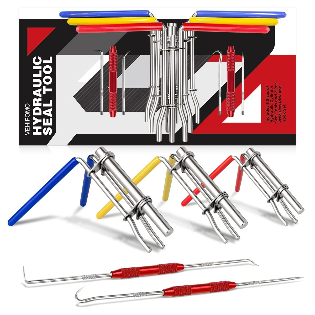 5 Pcs Hydraulic Seal Installation Tool Kit, Hydraulic Cylinder Piston Repair …
