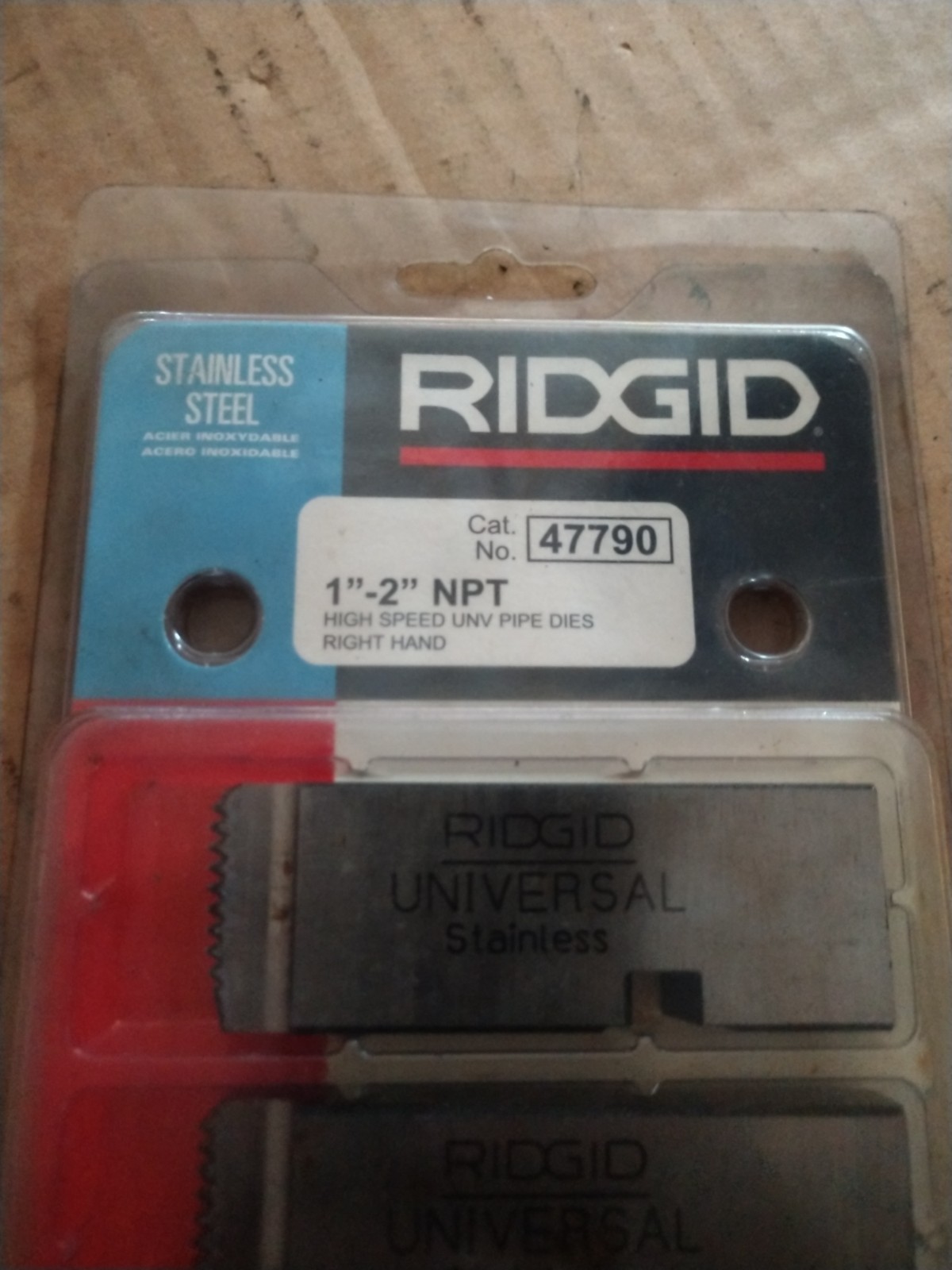 RIDGID 47790 1”-2” Right-Handed Threading Machine Die Set USED ONCE