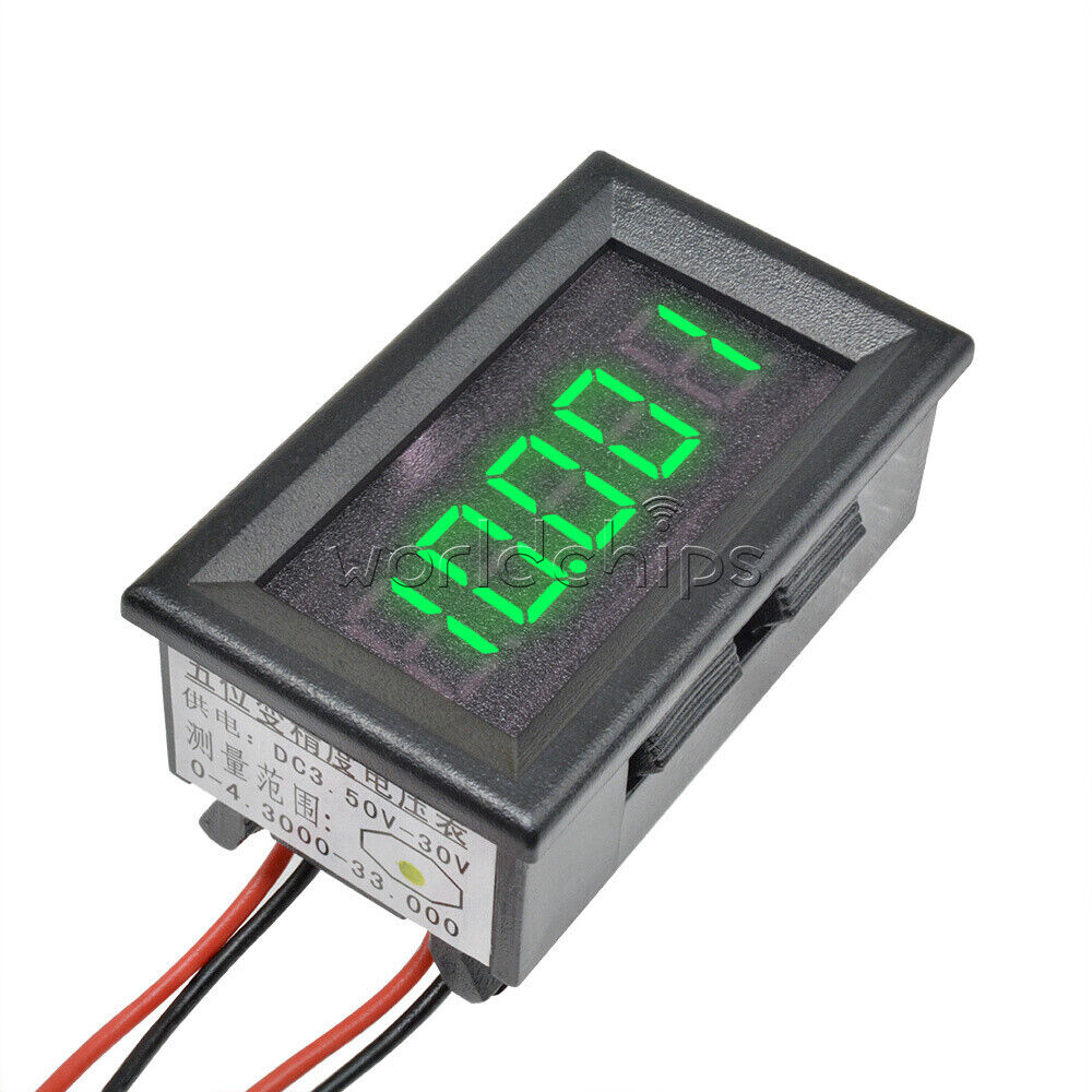 DC 0-4.3000-33.000V 5 Digit Digital Voltmeter Voltage Meter Car Panel