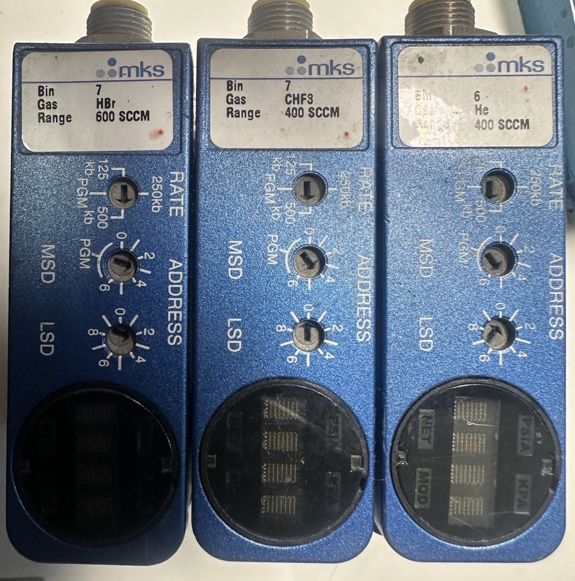 Mass Flow Controller Lot of 9 MIXED APPLIED MATERIALS MKS PI MFC 3XP IFC-125C
