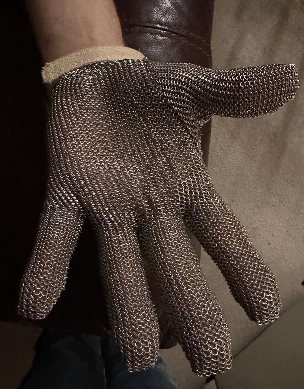 Vintage Stainless Steel Whiting & Davis Safety Cut Proof Glove – Pair Of Gloves