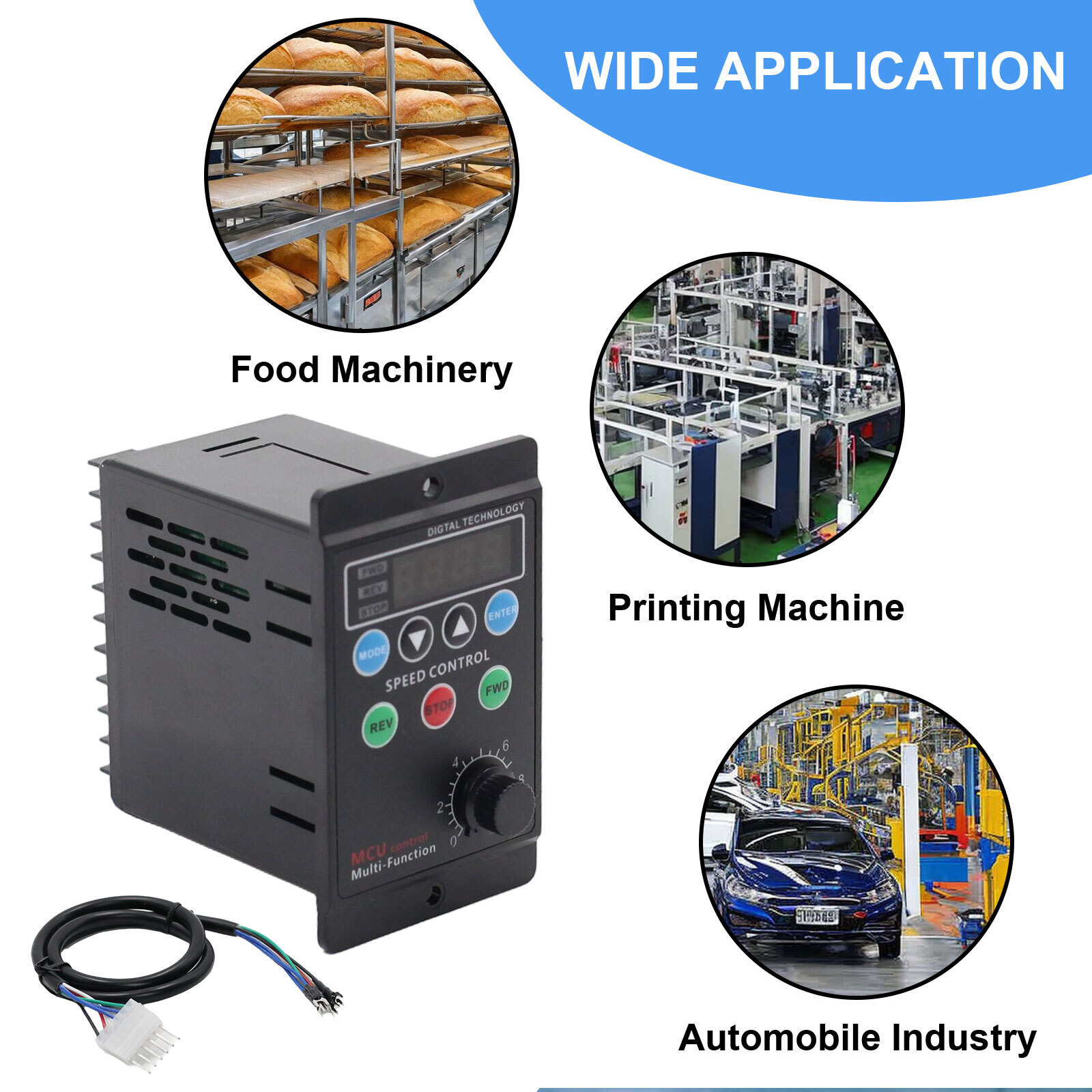 120W AC 110V Digital Motor Speed Control MCU Controller Target Value Settable 3A