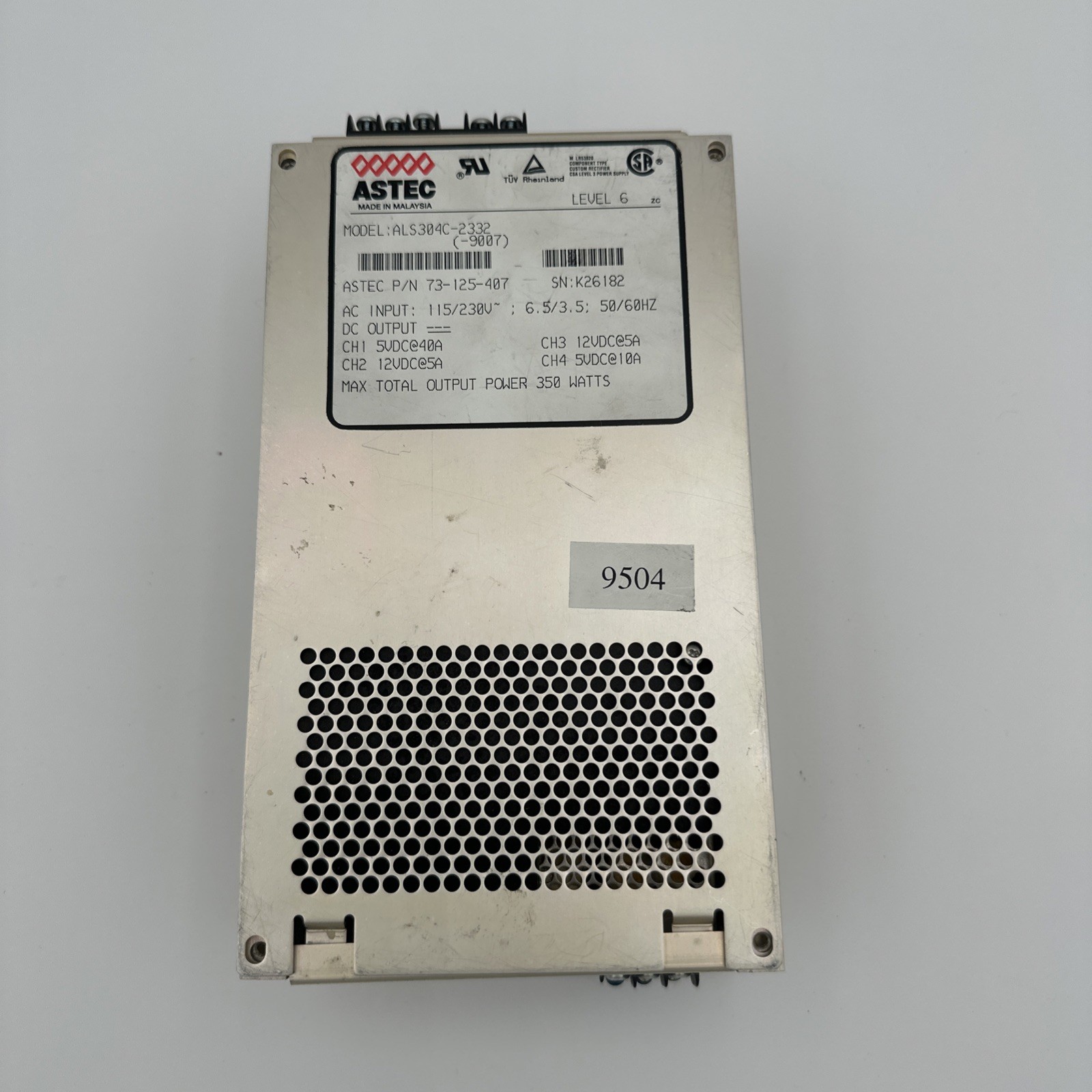 Astec Power Supply ALS304C-2332 73-125-407. 350 Watts
