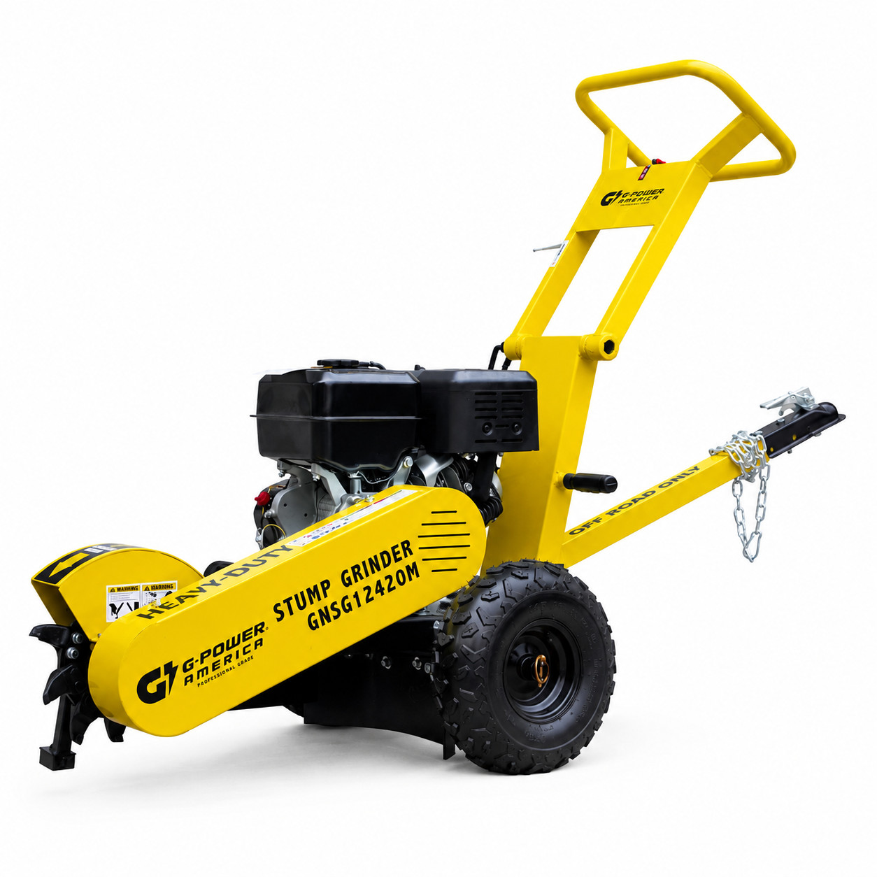 15HP 420cc Gas Stump Grinder 3600 RPM Air-Cooled OHV Gasoline Engine Walk-Behind