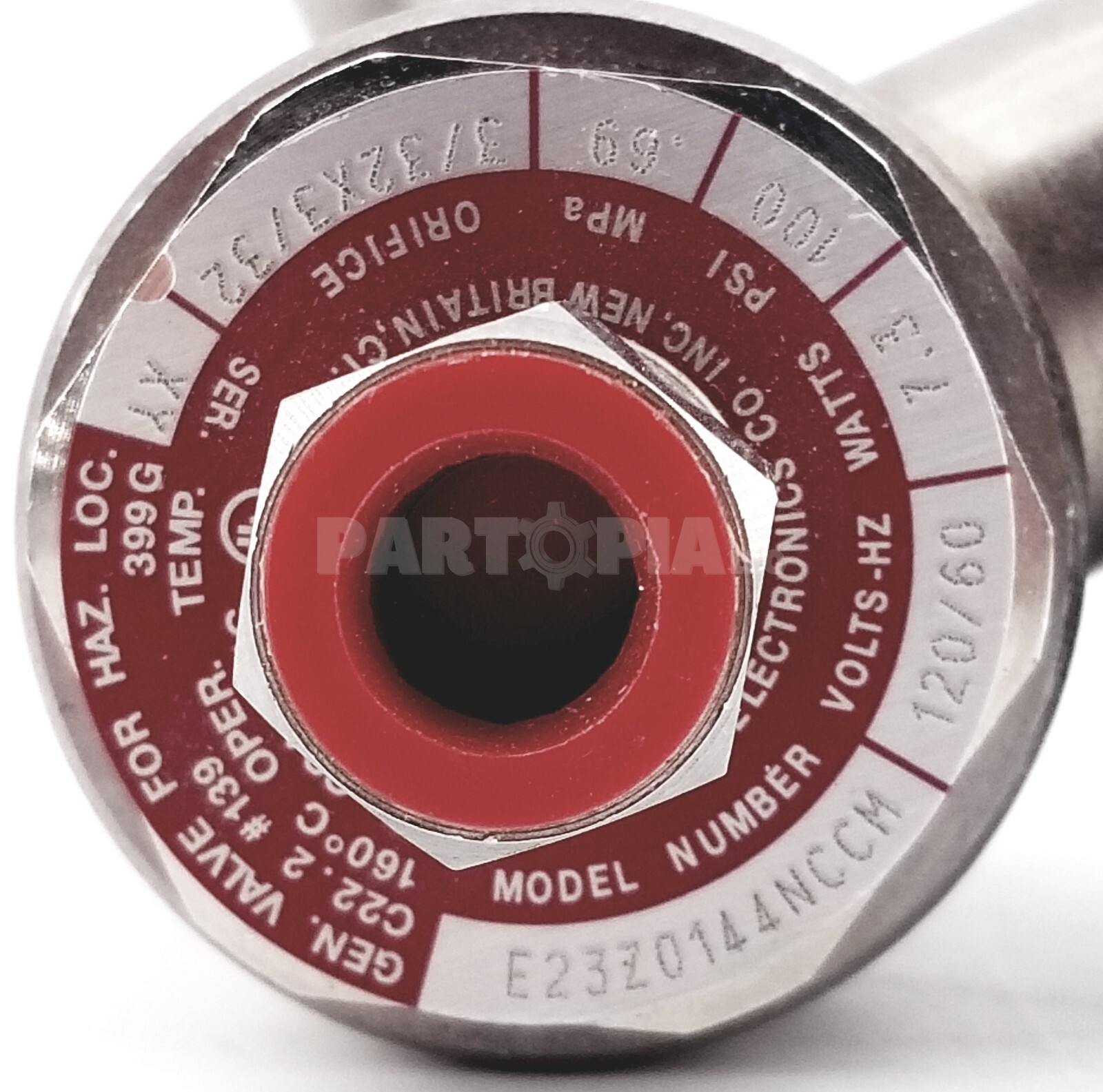 Peter Paul E23Z0144NCCM Solenoid Valve, 120/60Hz, 7.3W, 100Psi, .69MPa, Ser. XY