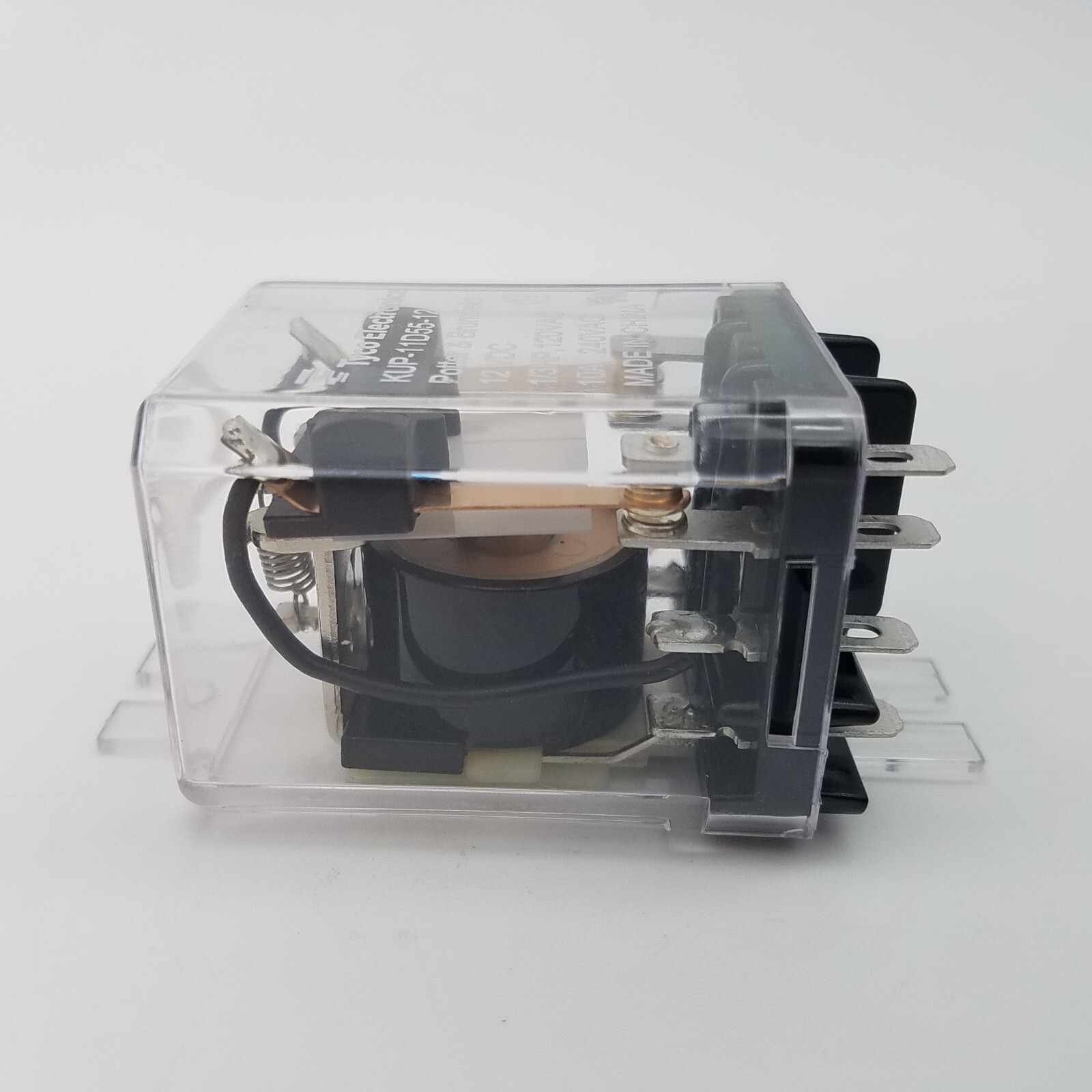 TE 12VDC Power Relay 1/3HP 120 / 240VAC 10A 2 Form C (DPDT-NO NC) KUP-11D55-12