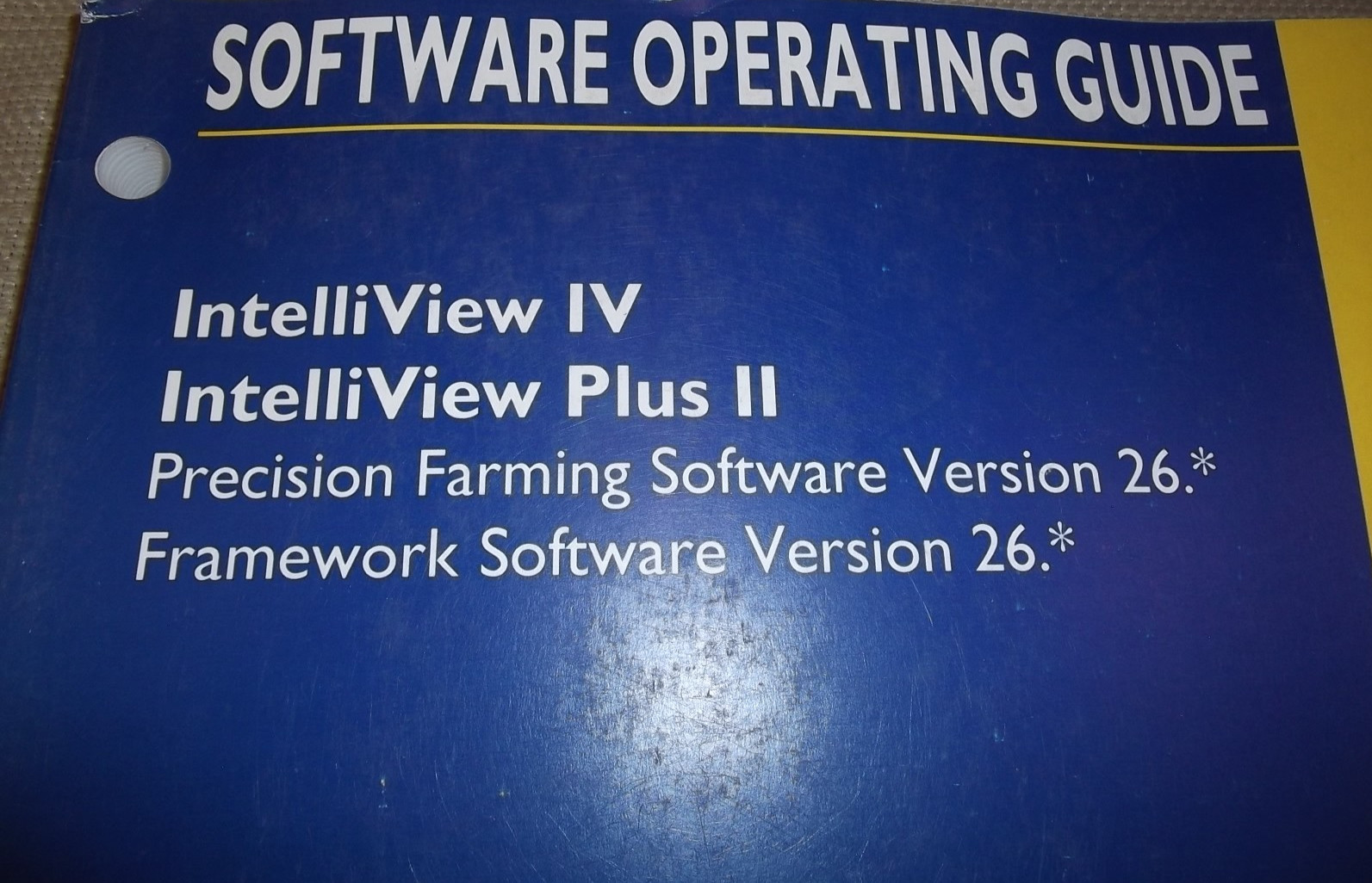 NEW HOLLAND INTELLIVIEW III PLUS II SOFTWARE 26 OPERATING GUIDE MANUAL BOOK