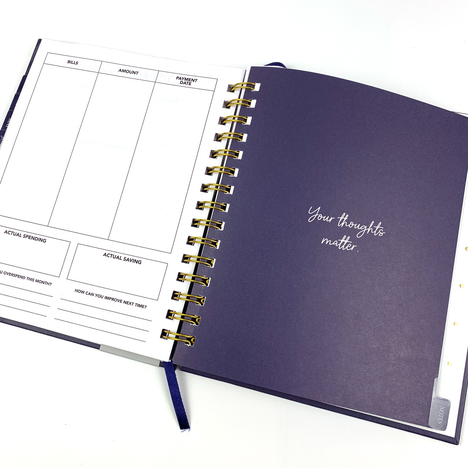Pembrook Premium Spiral Bound Planner No Date Weekly Monthly Ribbon Bookmark 160