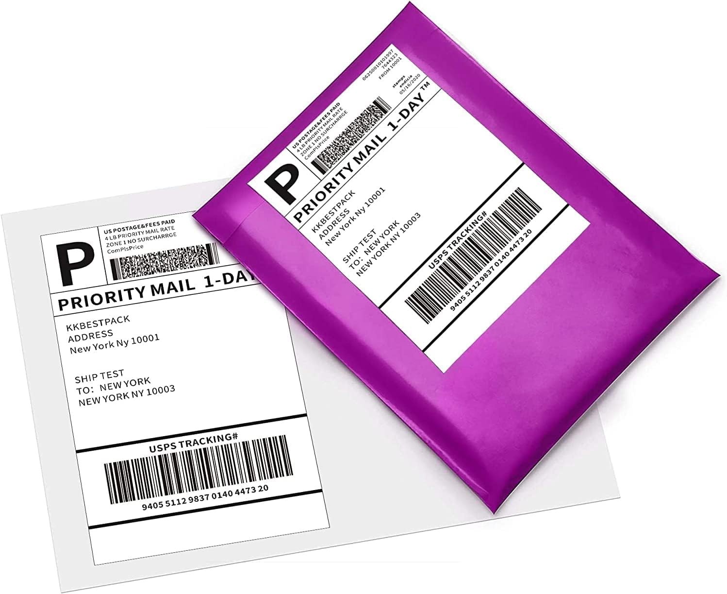 10 Fanfold 4 x 6 Direct Thermal Labels White Perforated Shipping Labels