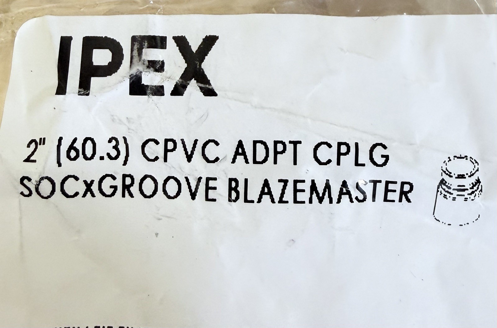 IPEX 2″ Cpvc Adpt Cplg Socxgroove Blazemaster 048139