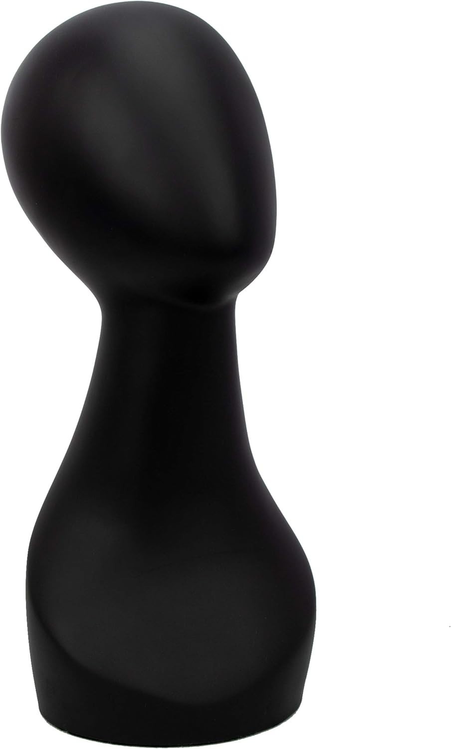 18″ Black Abstract minimalist Mannequin Head shoulder Wig Display Bust Stand