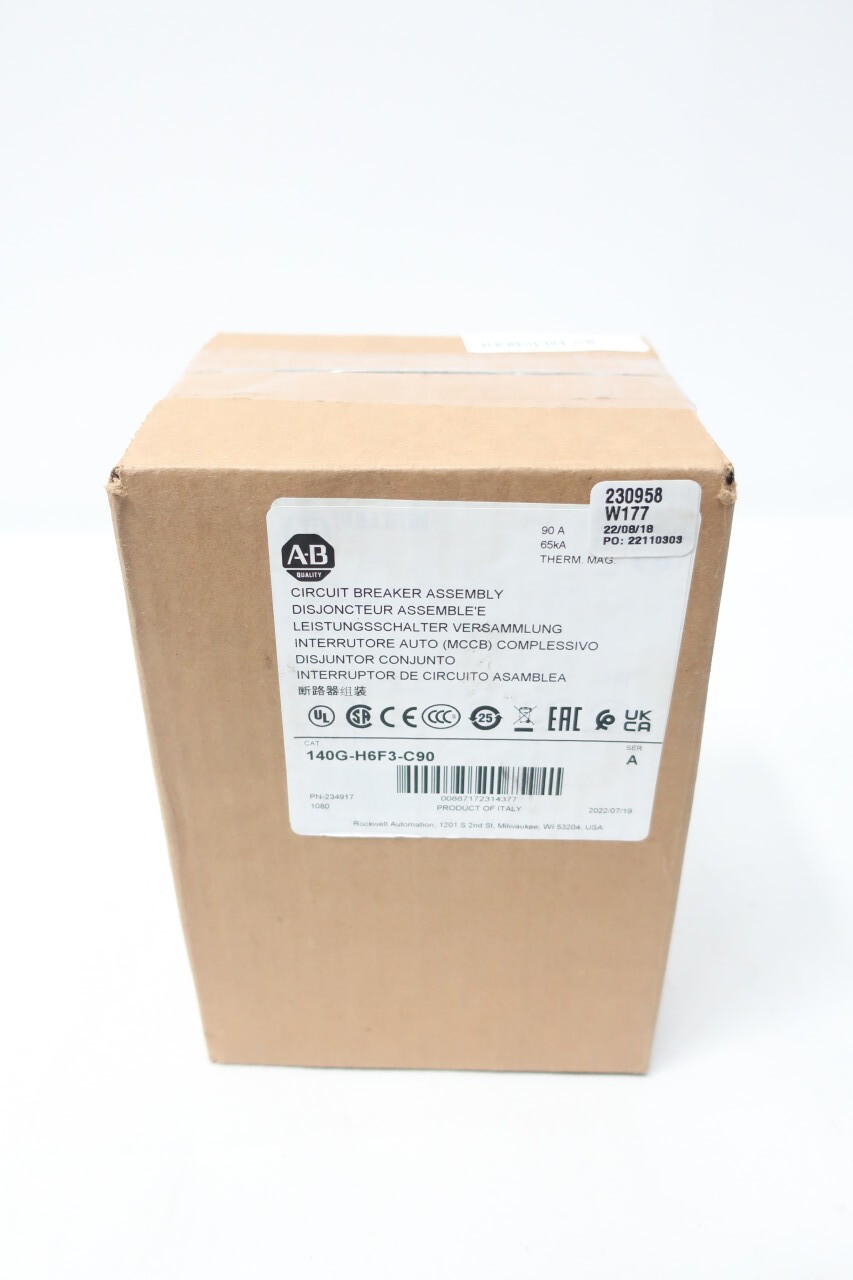 Allen Bradley 140G-H6F3-C90 Molded Case Circuit Breaker 3p 90a 240/480/600v-ac