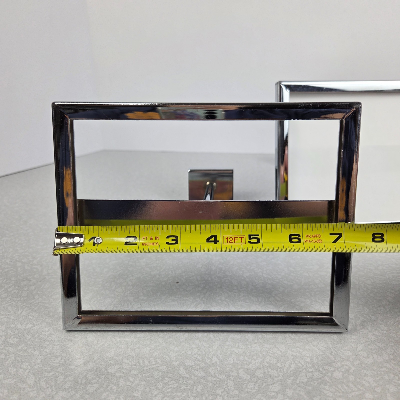 4 Retail Rack 7.25×5.75″ Metal Frame Sign Holder Display Square Tubing Wood Slat