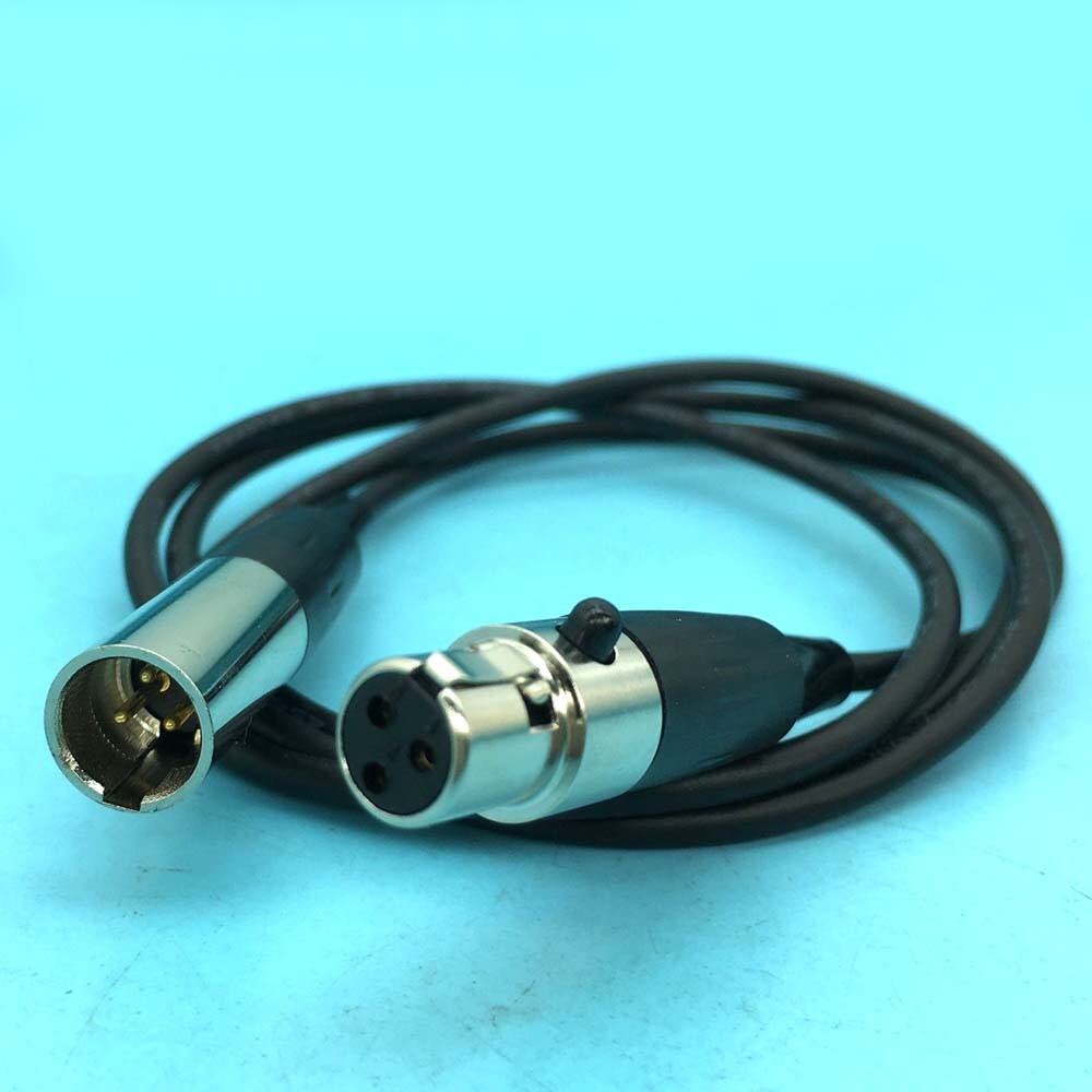 Mini XLR Male 3-pin to Mini XLR Female 3-pin Pro Microphone Cable Audio 50-300cm