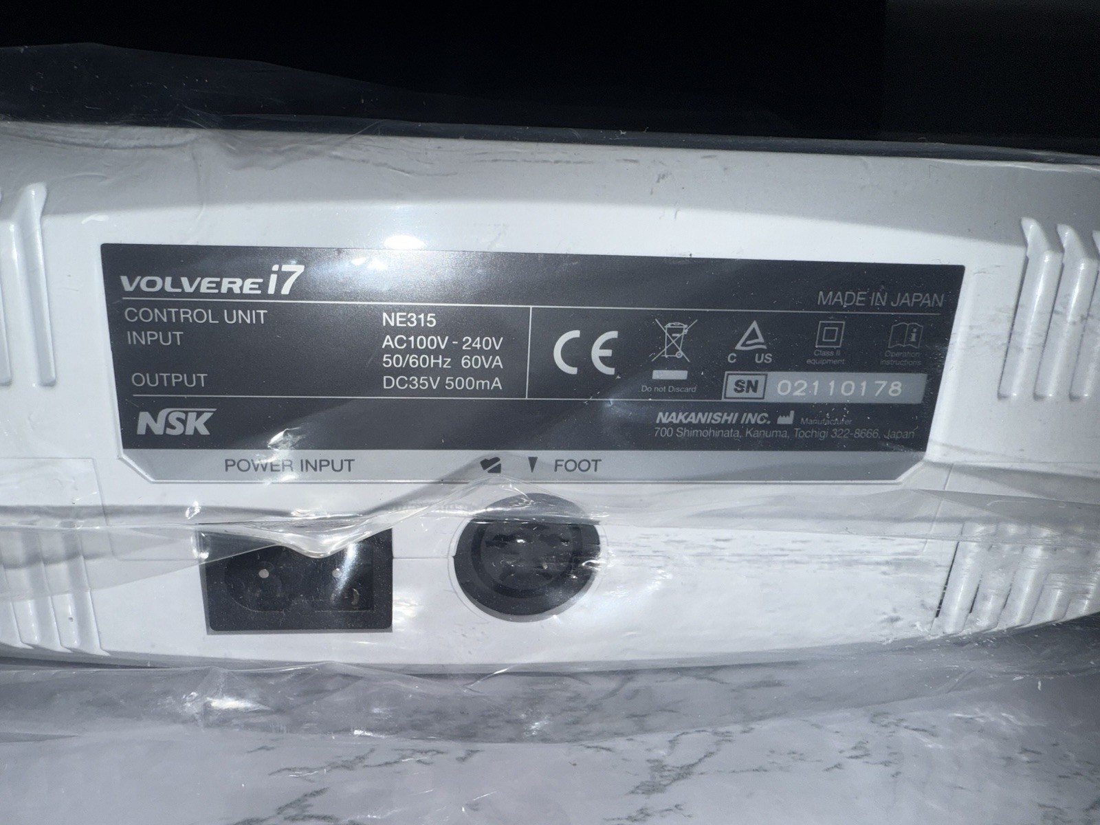 NSK Volvere i7 RM (120V) unit- BRAND NEW