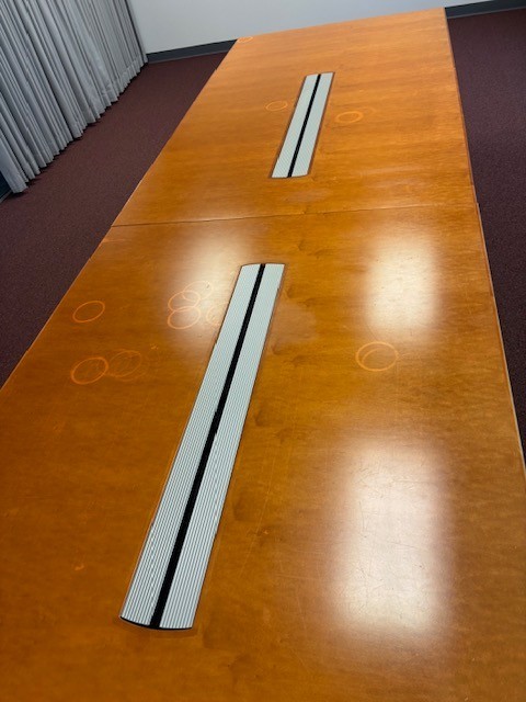 Executive Conference Table -Mahogany Top – Large and Solid!