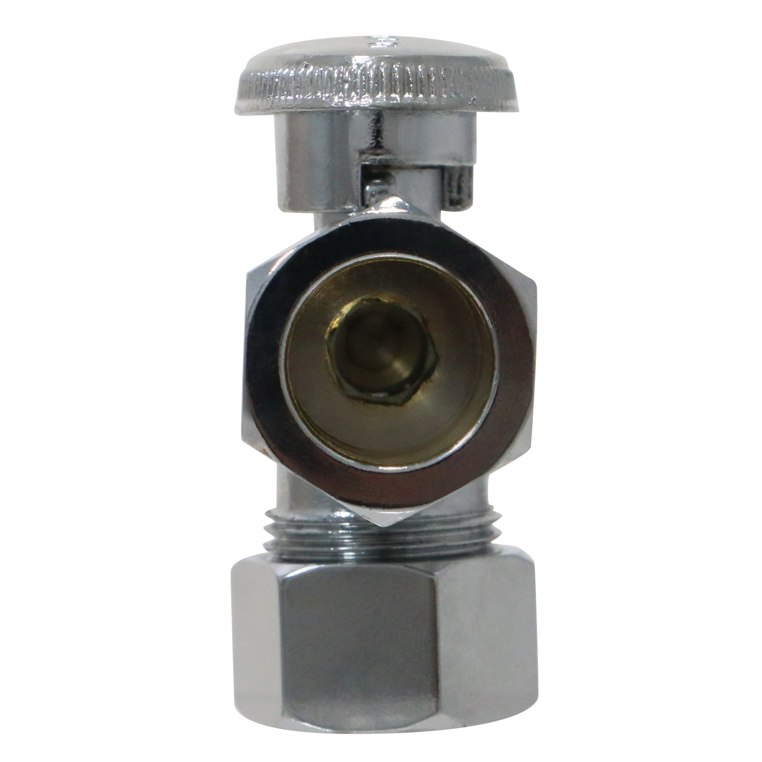 1) 5/8″ OD X 5/8″ OD COMPRESSION ANGLE BALL VALVE, 1/4 TURN, LEAD FREE BRASS