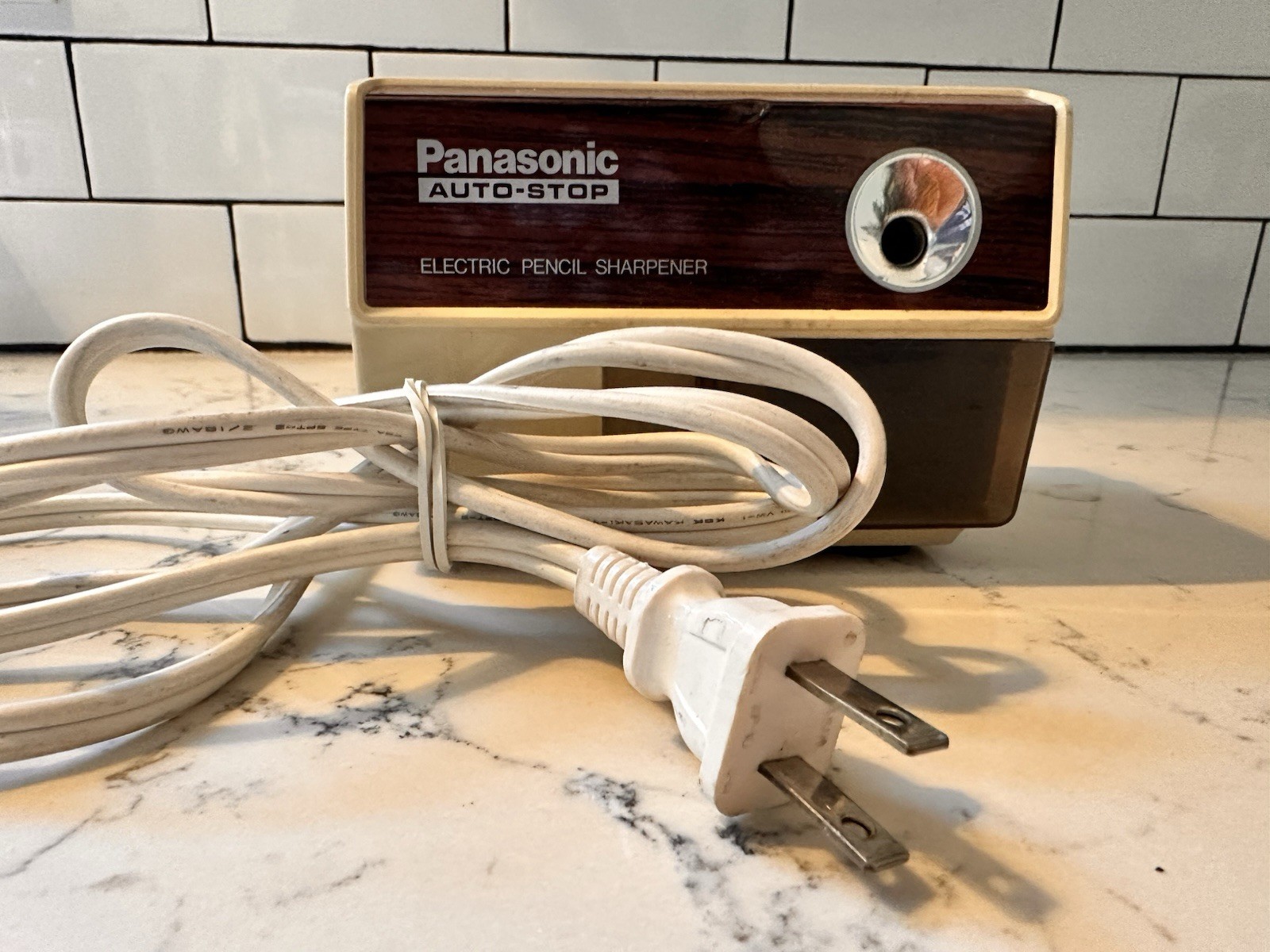 Electric Pencil Sharpener Panasonic KP-110 Auto Stop Brown