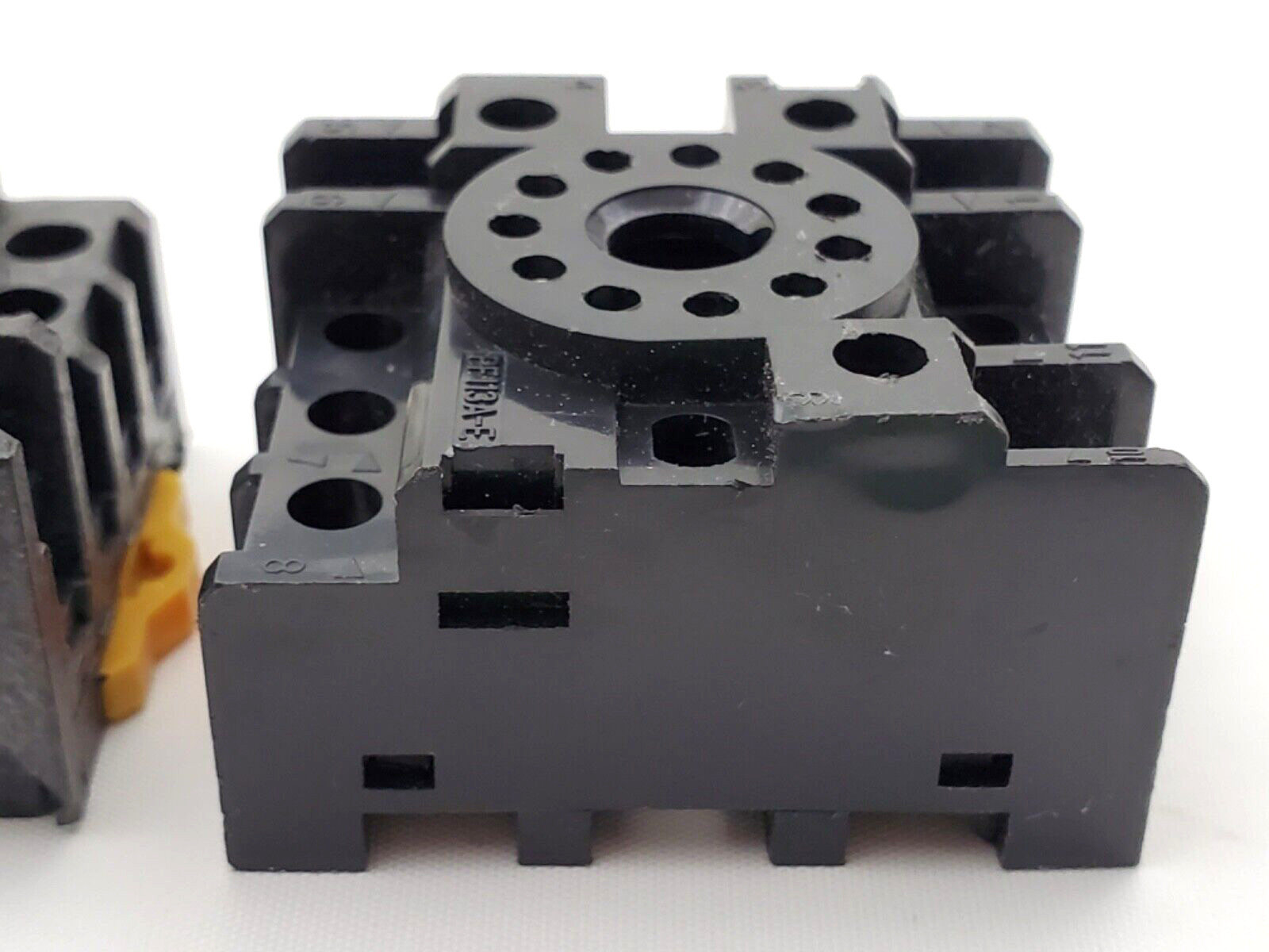 Lot of 2 Omron PF113A-E Track Mounted MK Relay Sockets 3PDT Din Rail Mount