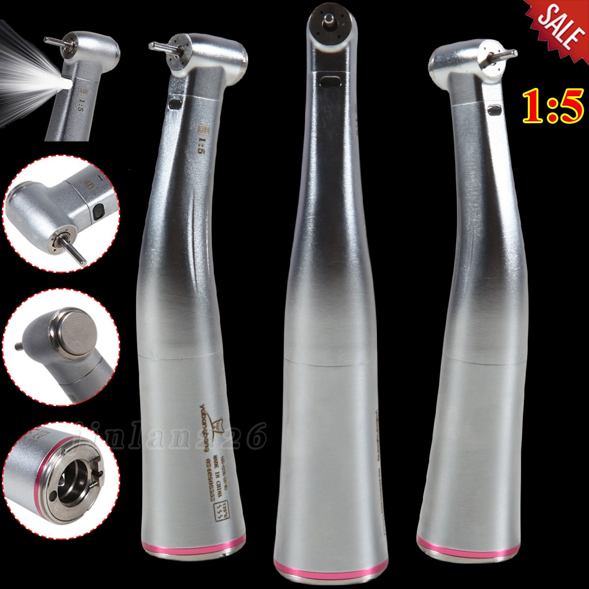 Dental Hygiene Prophy Handpiece Air Motor 4 Holes 4:1 Reduction 360 ° Swivel