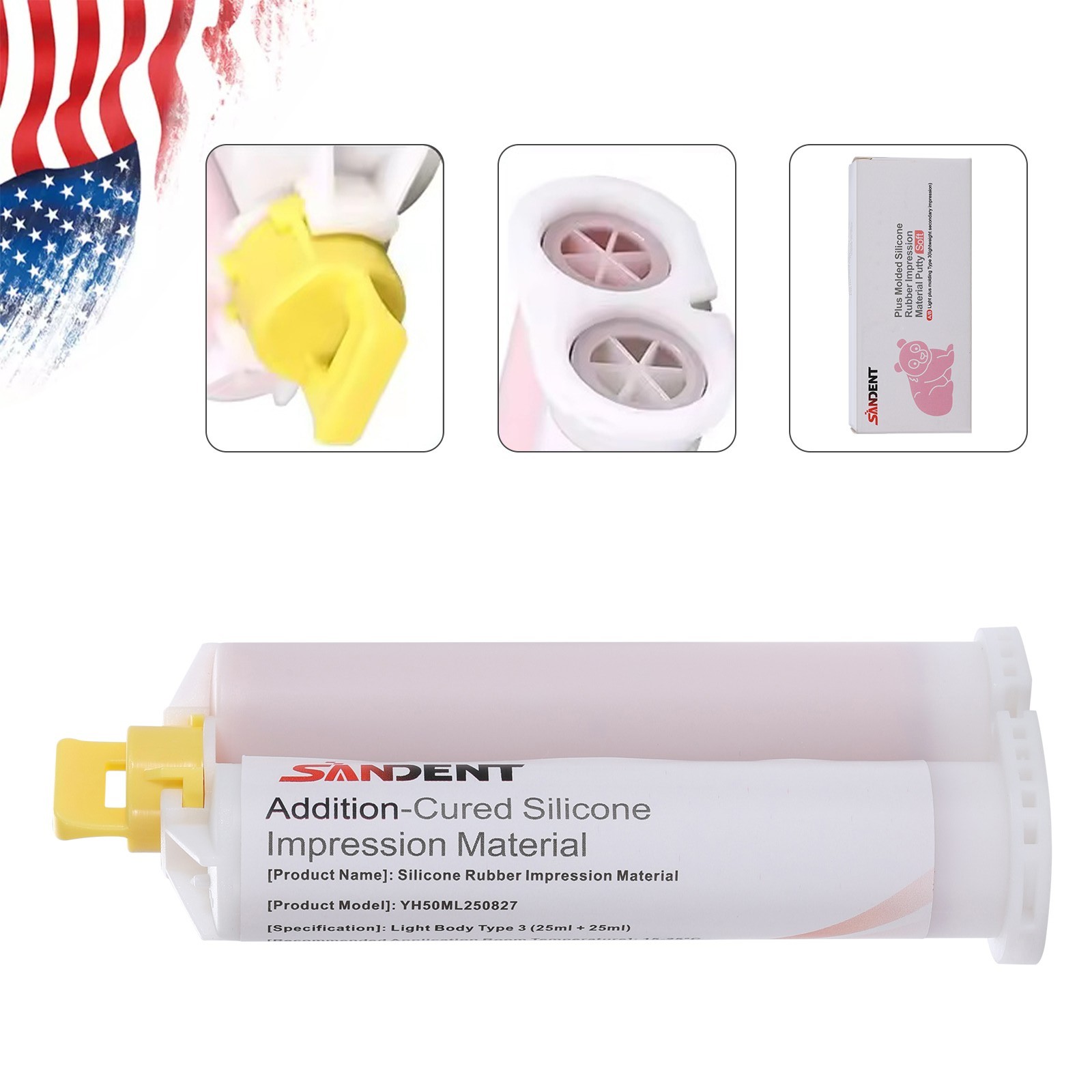 Type-3 Light Body Regular Set VPS Impression Material 50Ml +5 Intraoral&Mix Tips