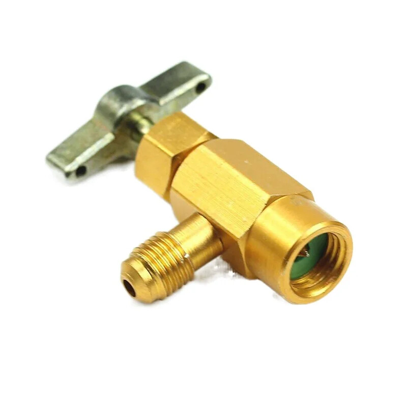 1/4 Thread Adapter R-134a Refrigerant Can Dispensing Bottle Tap Opener Valve