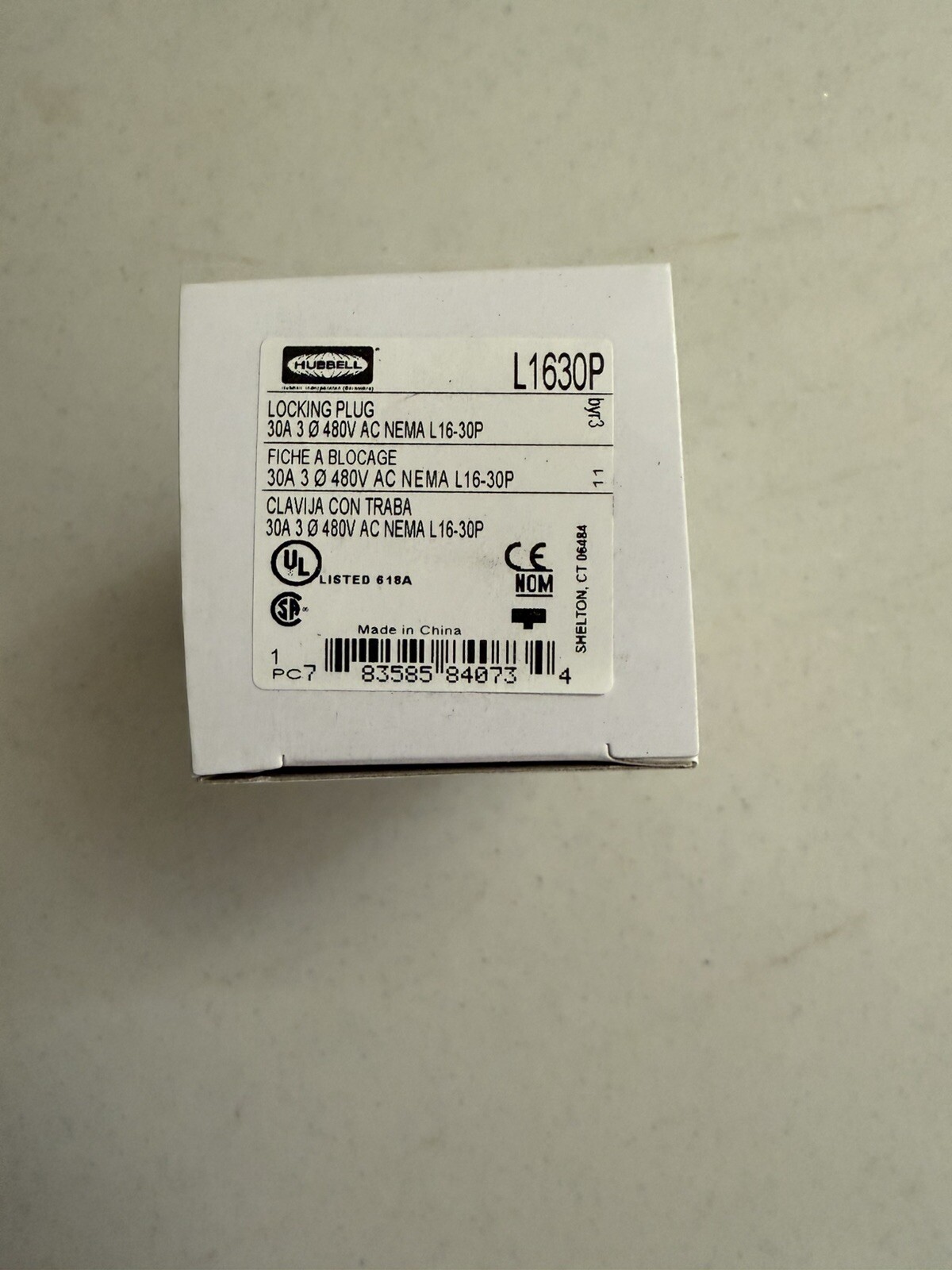 New NEMA L16-30P Plug, 30A, 480V – Iron Box # IBX-L1630P