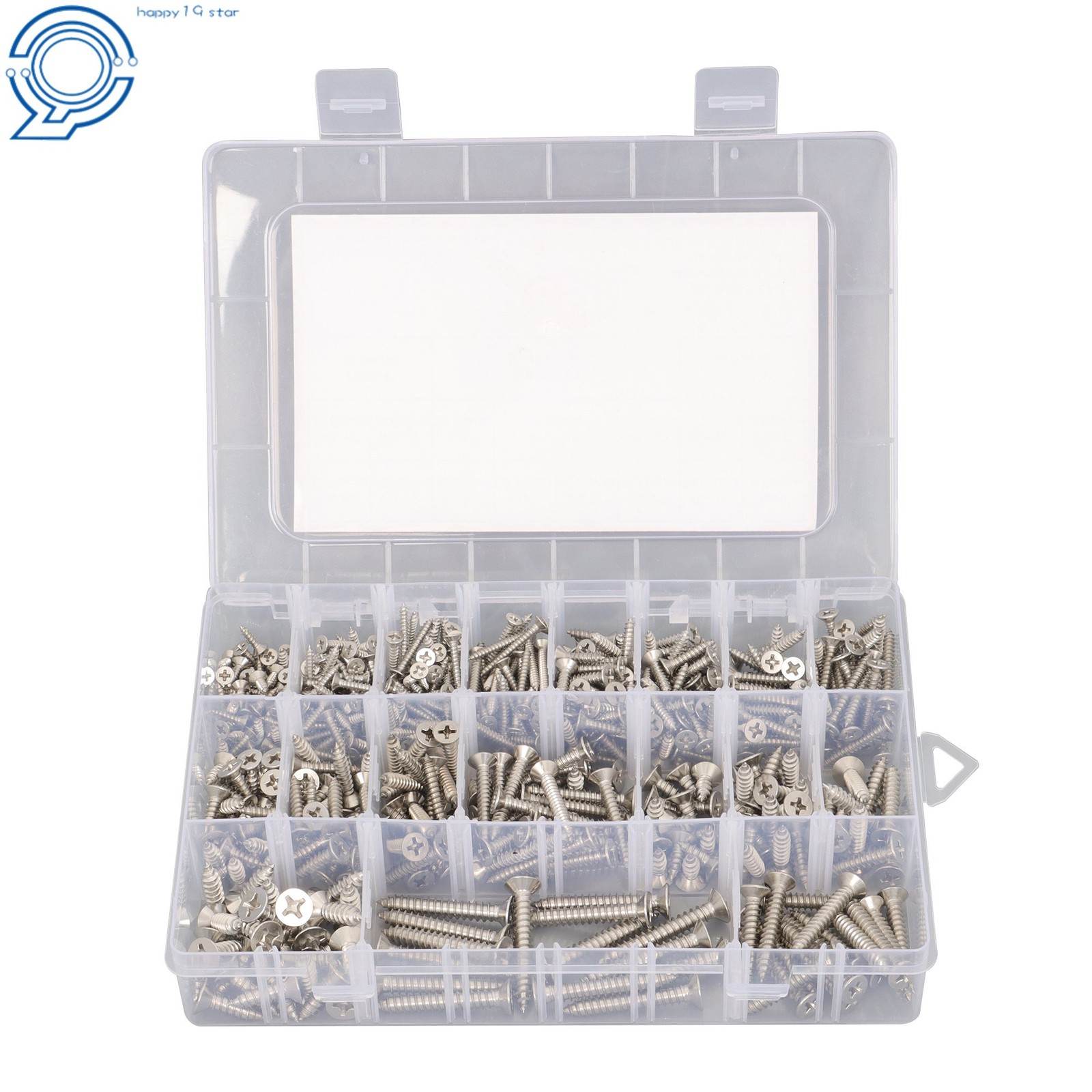 Phillips Flat Head Sheet Metal Screws, 550Piece 304 Stainless Steel Assortment