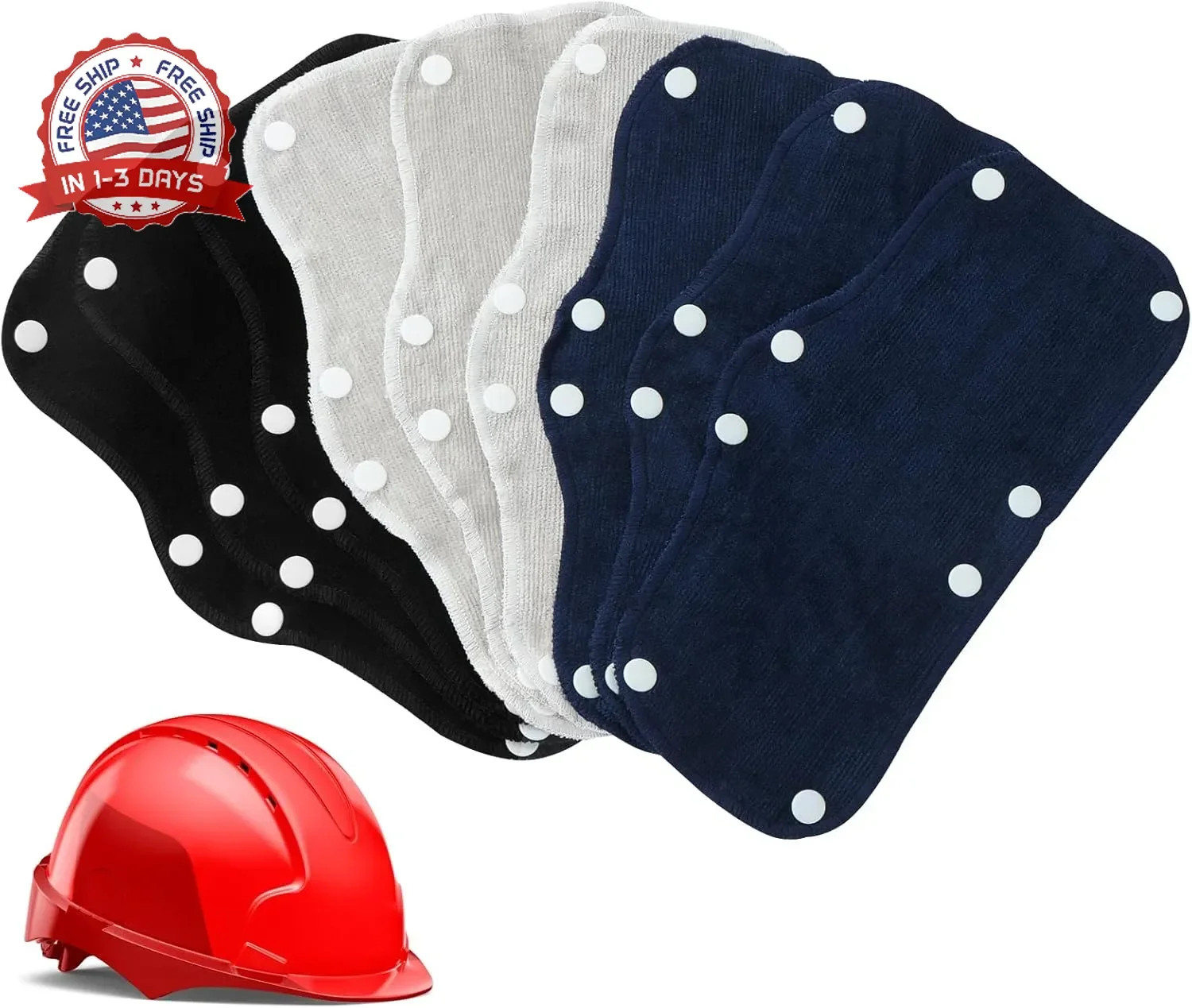 Hard Hat Sweatband, 9 Pack Hardhat Sweatband, Cotton Liner Hard Hat, Washable Sw