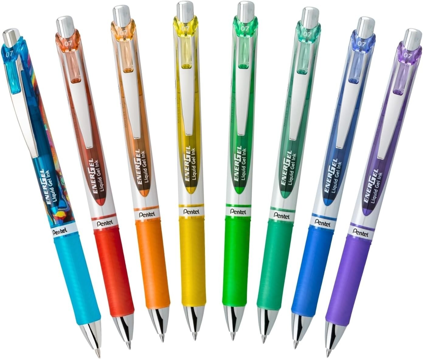 Pentel EnerGel RTX Retractable Liquid Gel Pen, Happiness Expressions Pack, 0.7mm