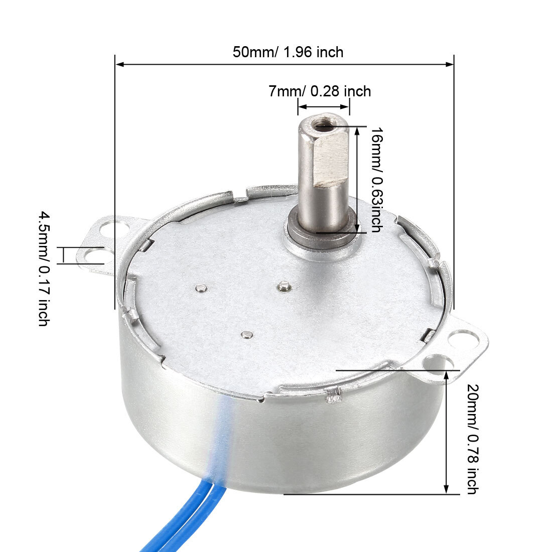 Turntable Synchronous Motor 50-60Hz 100-127 VAC CW 4W 5-6RPM