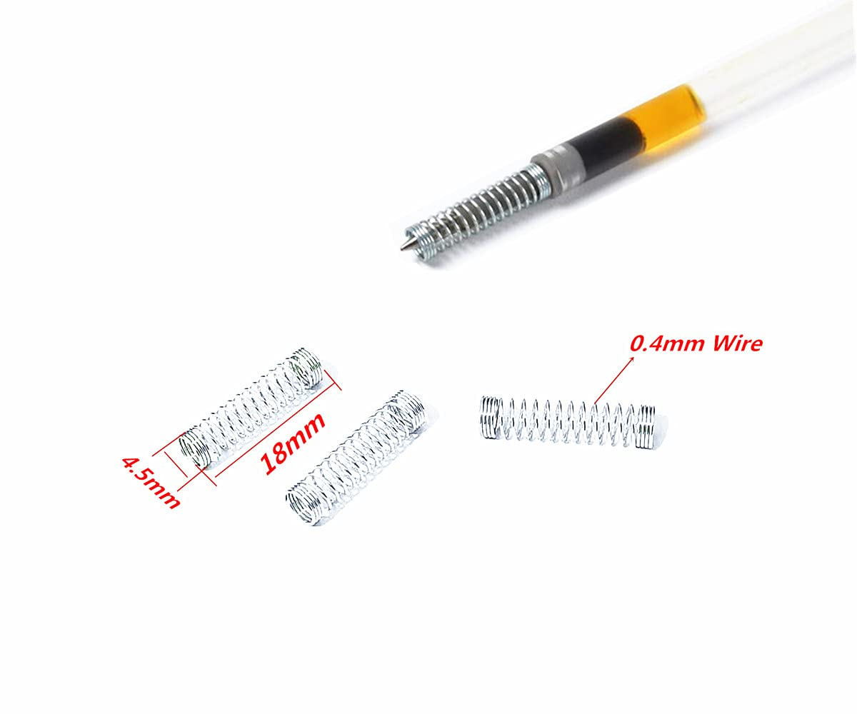 100 PCS Galvanized Ball Point Pen Small Compression Spring 0.016X0.18X0.7 In